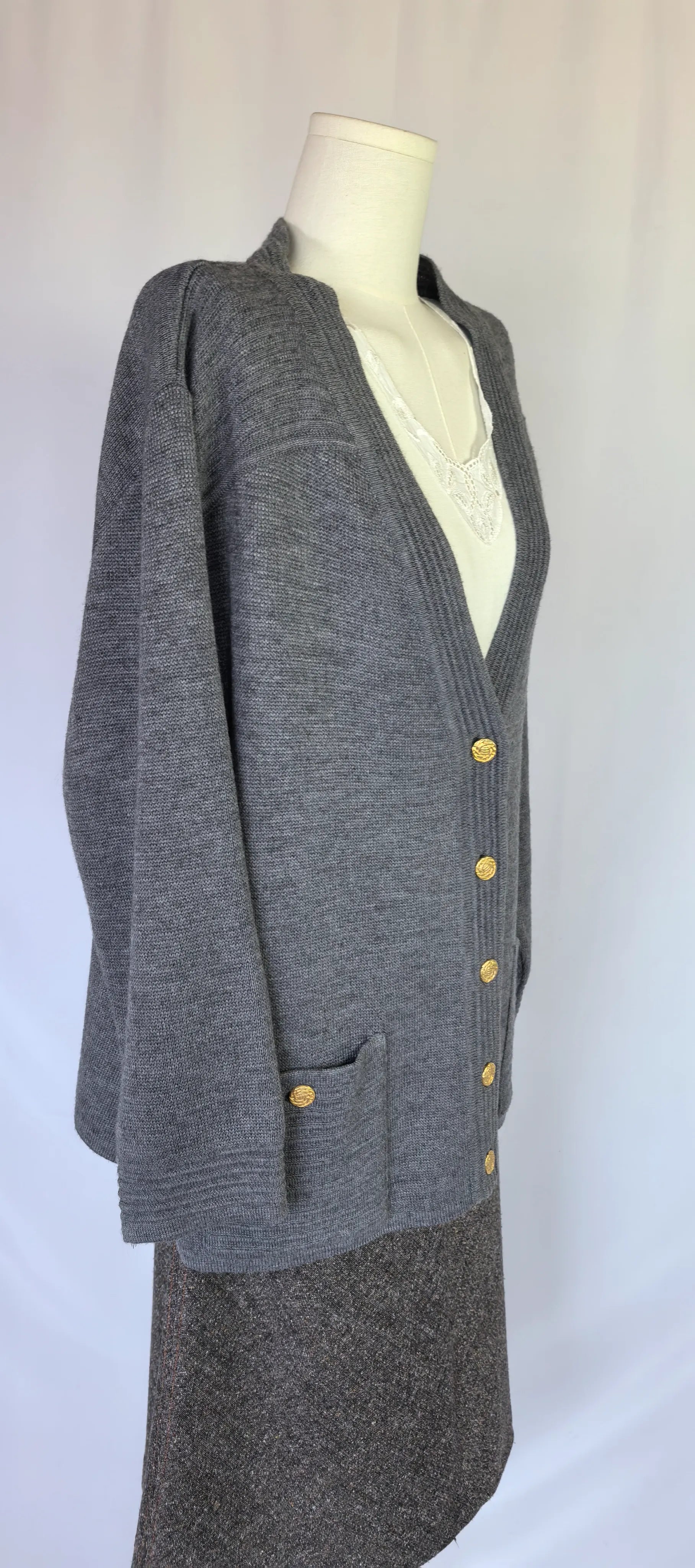 Cardigan din blend de lana