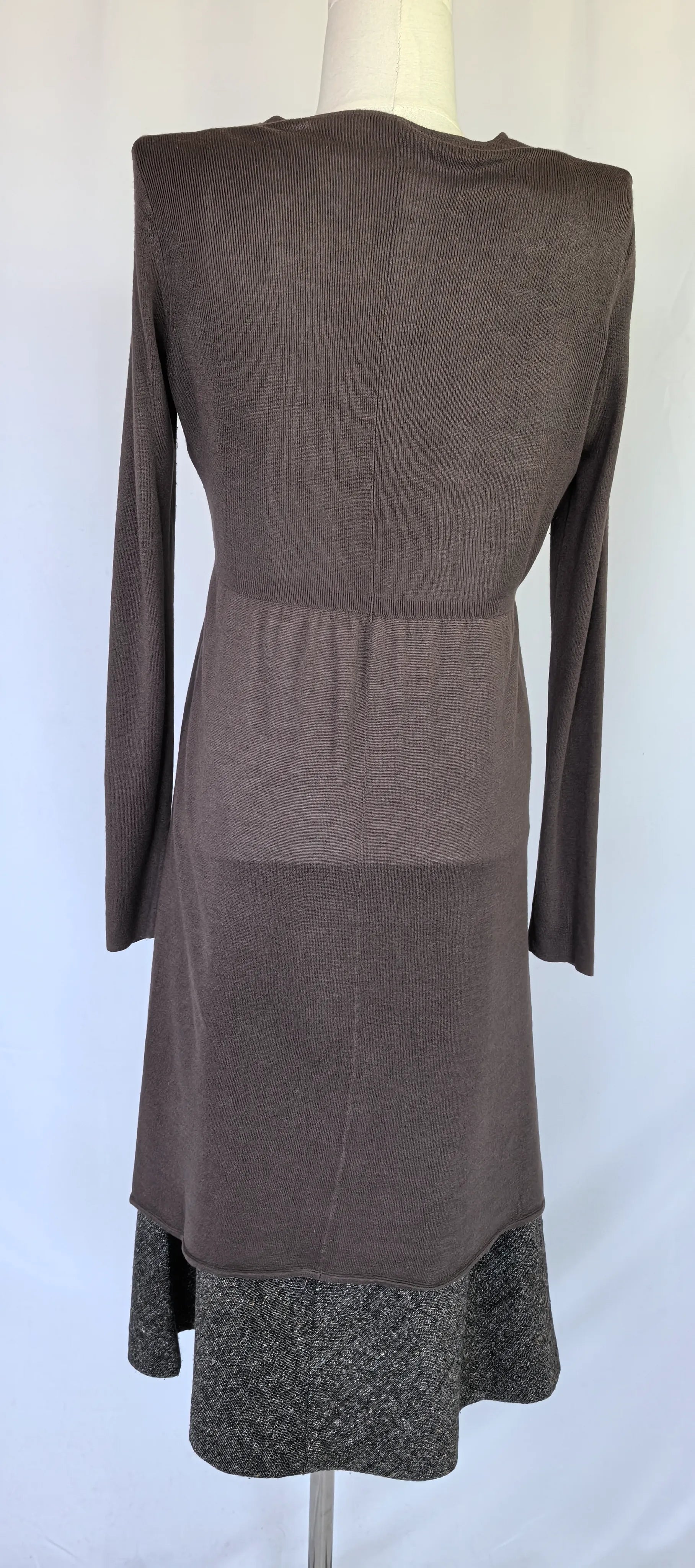 Cardigan lung din matase tricotata