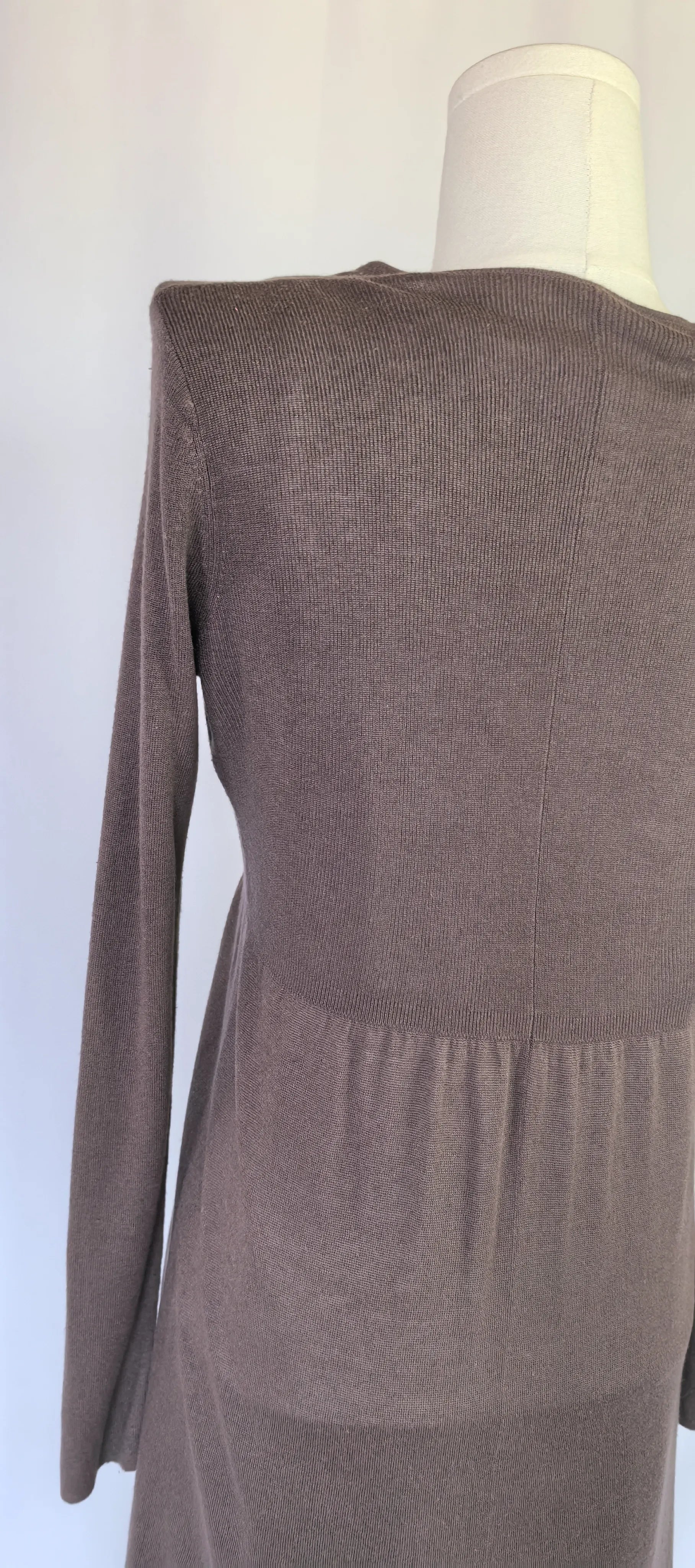 Cardigan lung din matase tricotata