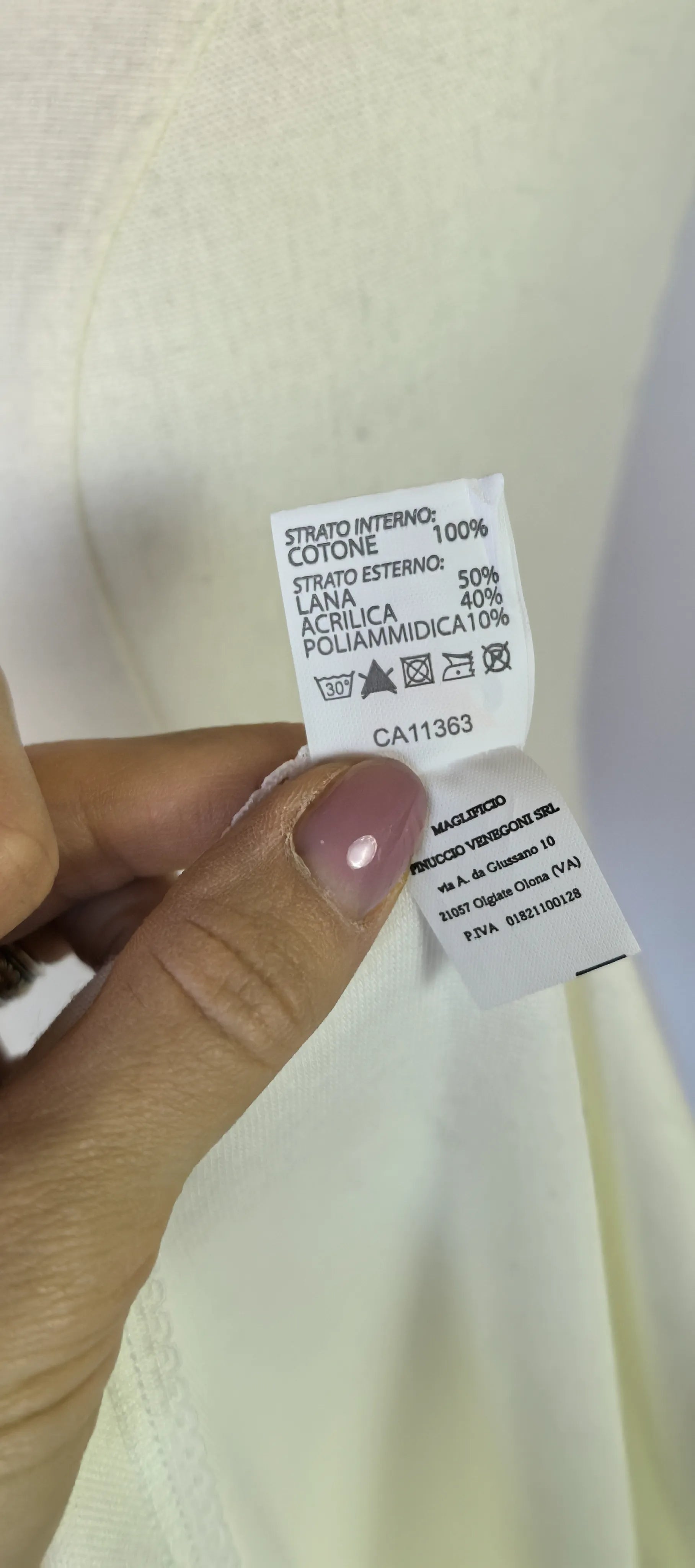 Maieu prim strat din lana si bumbac