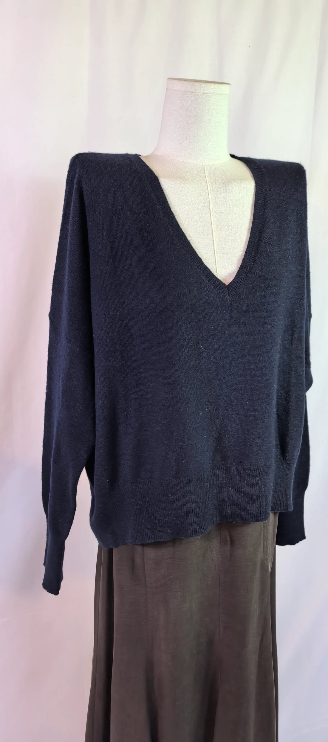 Pulover din casmir cu maneci fluture - Nill Lotan