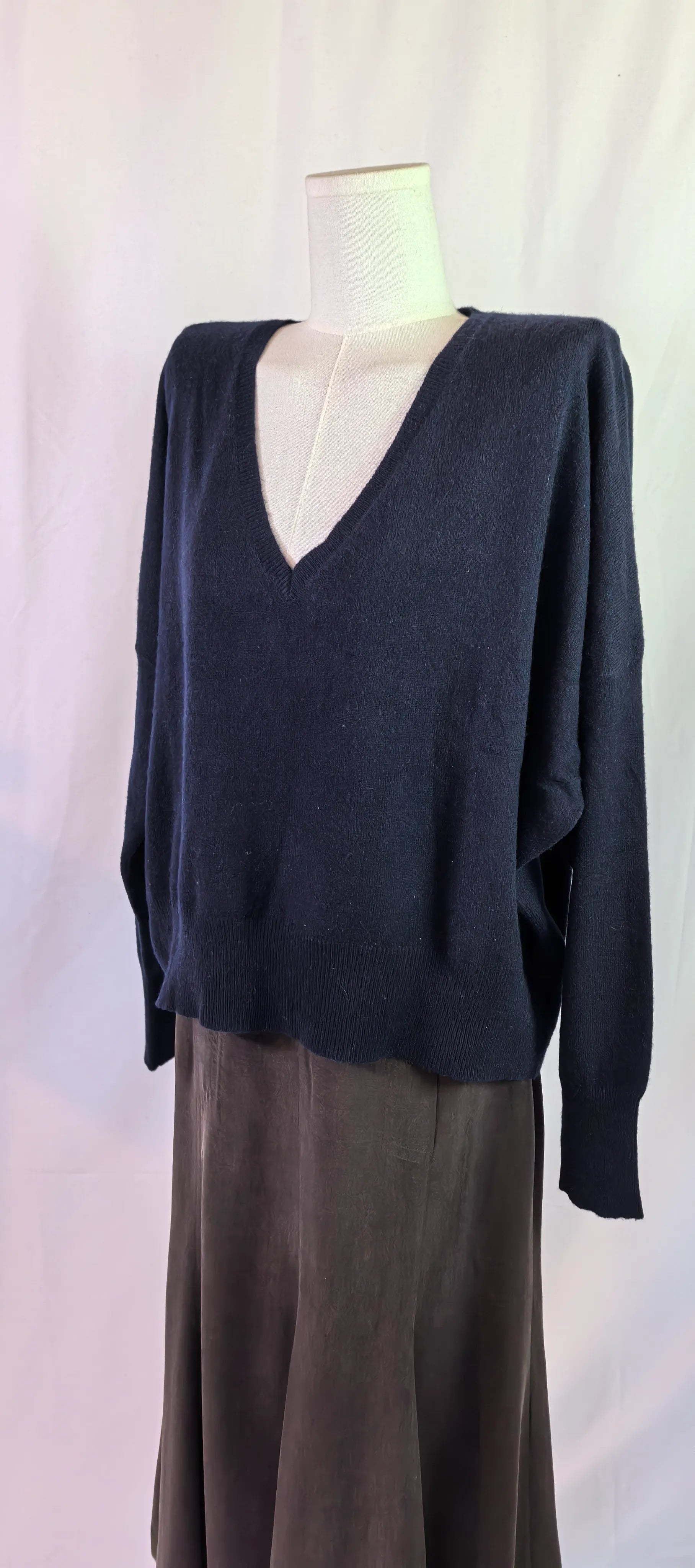 Pulover din casmir cu maneci fluture - Nill Lotan