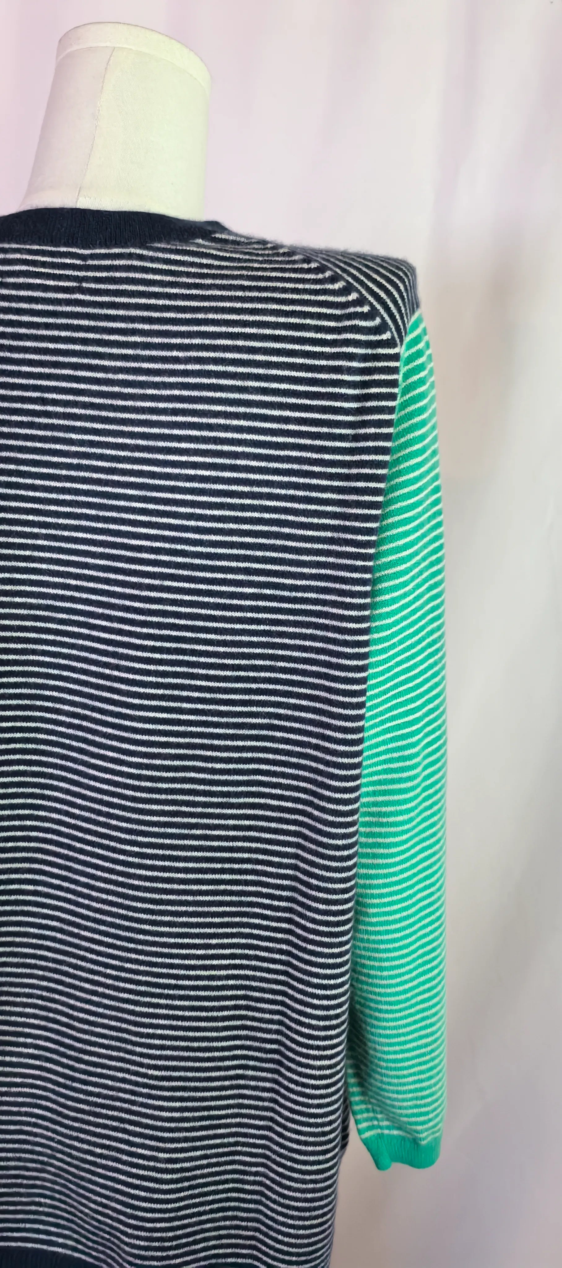 Pulover din casmir cu dungi - Lands' End