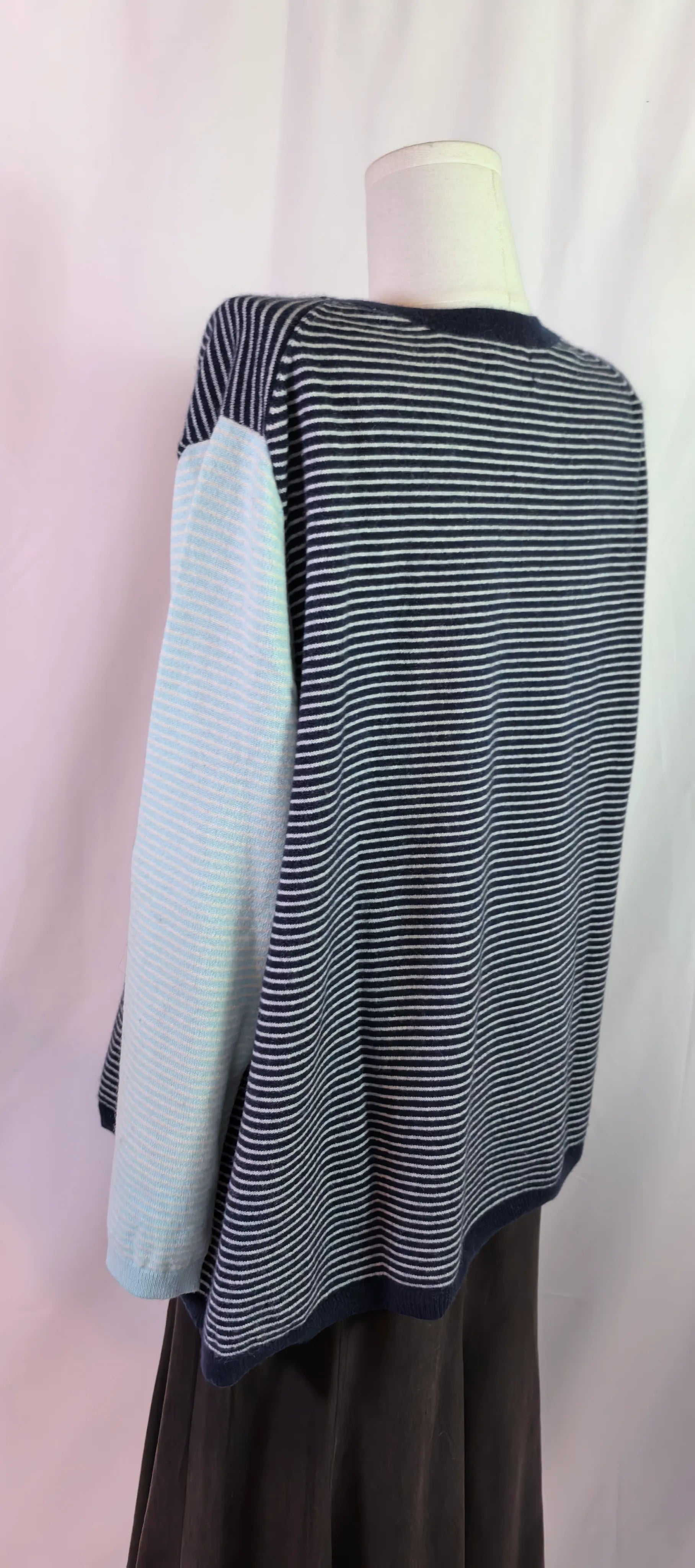 Pulover din casmir cu dungi - Lands' End