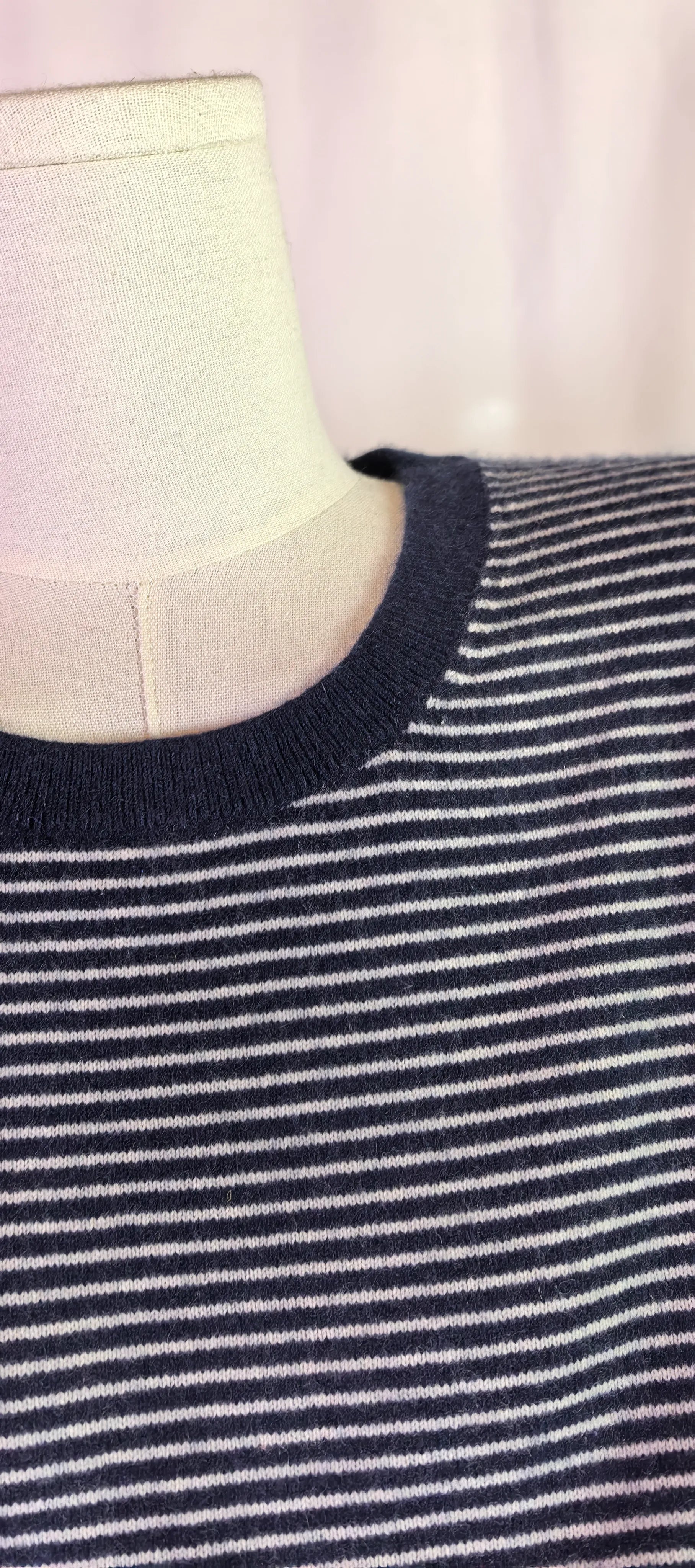 Pulover din casmir cu dungi - Lands' End