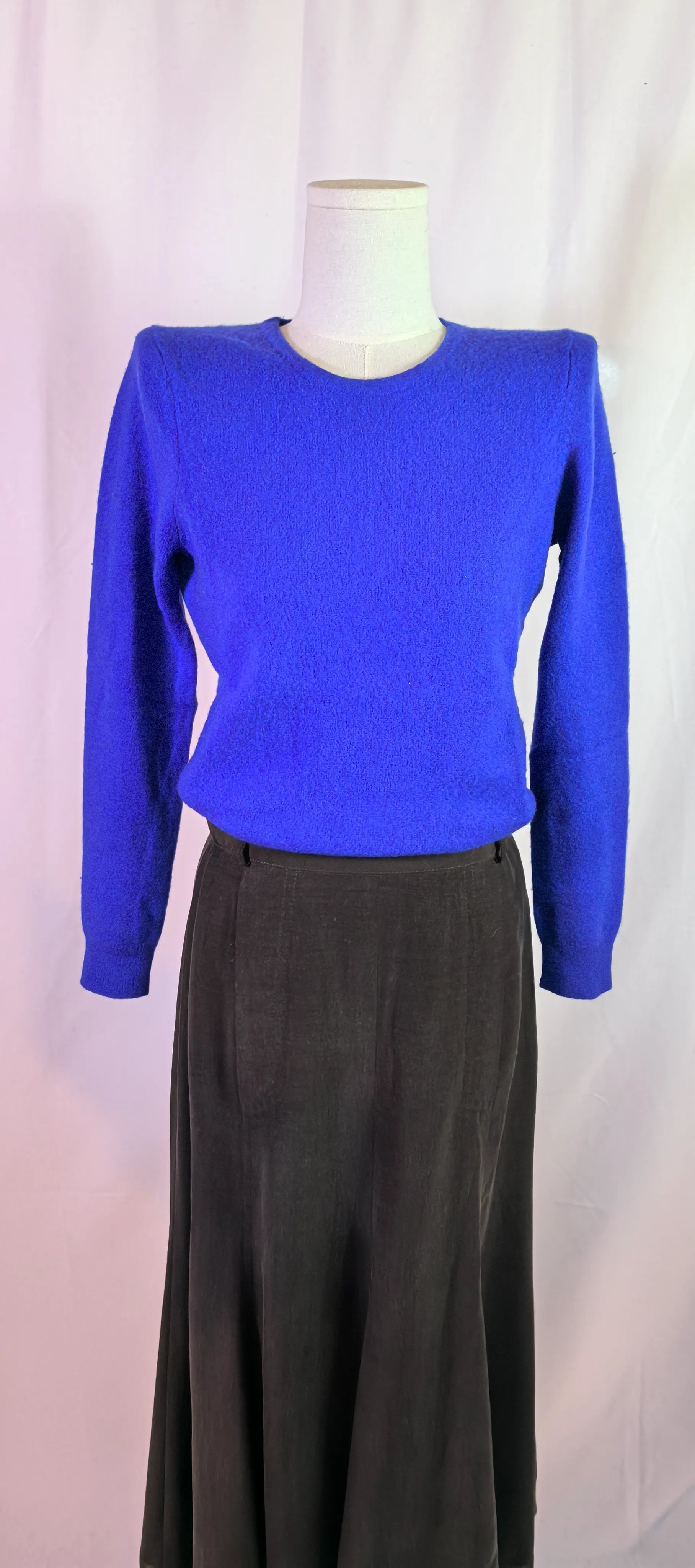 Pulover albastru roial din casmir - Charter Club