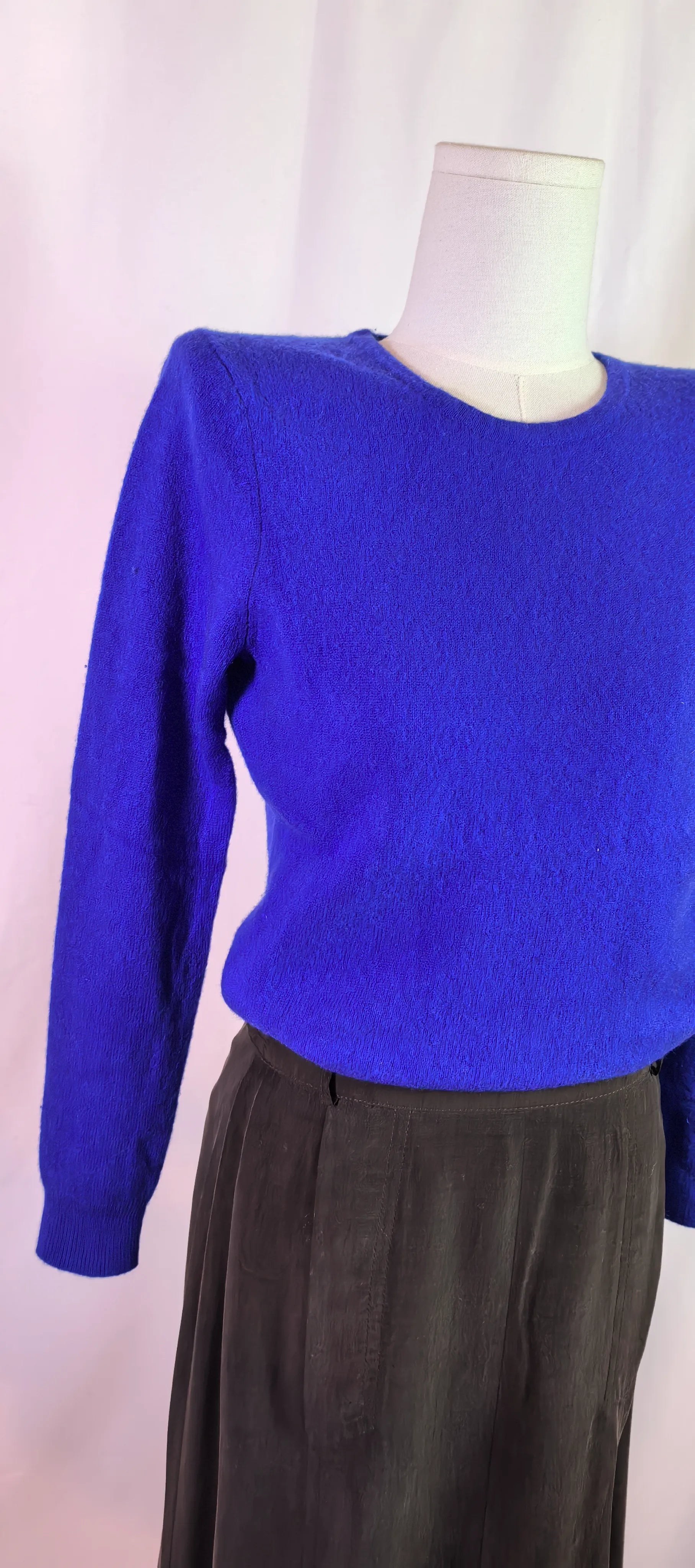 Pulover albastru roial din casmir - Charter Club