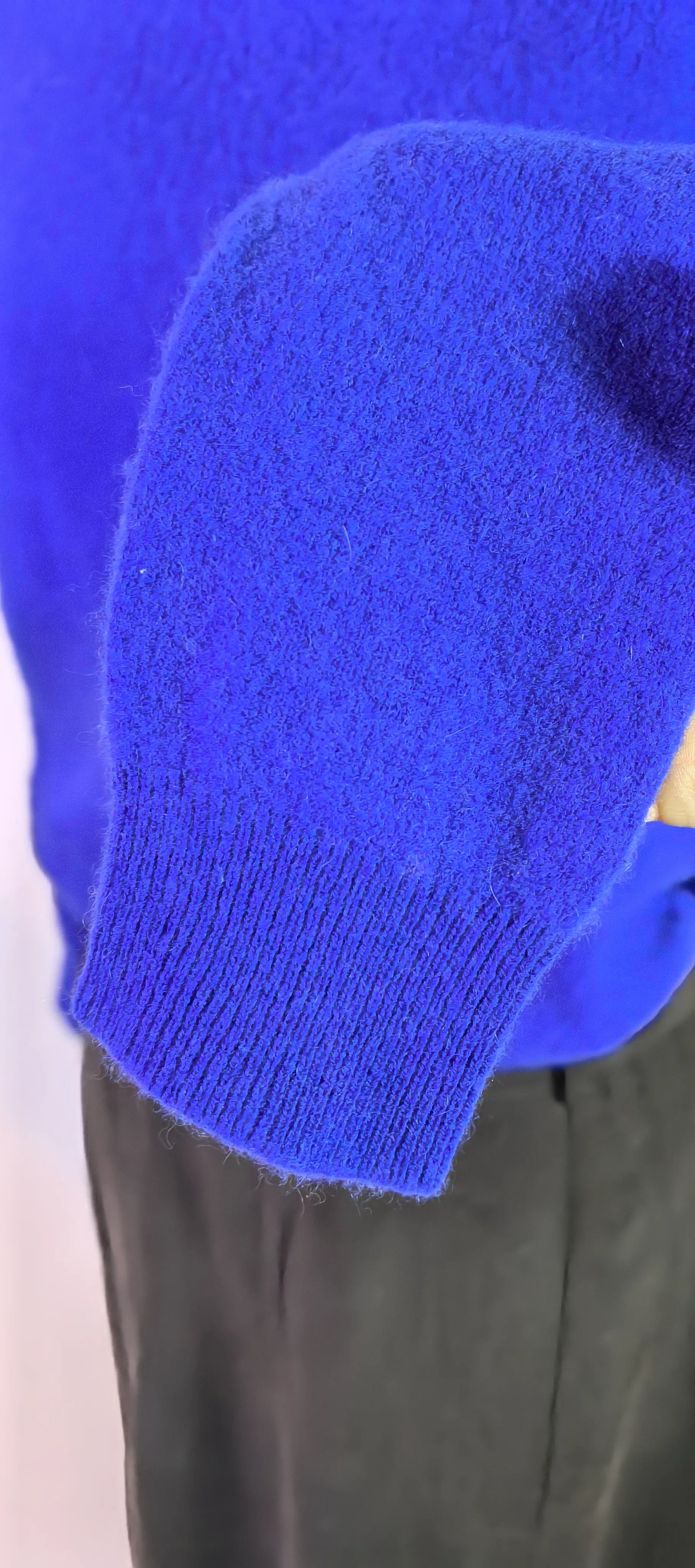 Pulover albastru roial din casmir - Charter Club