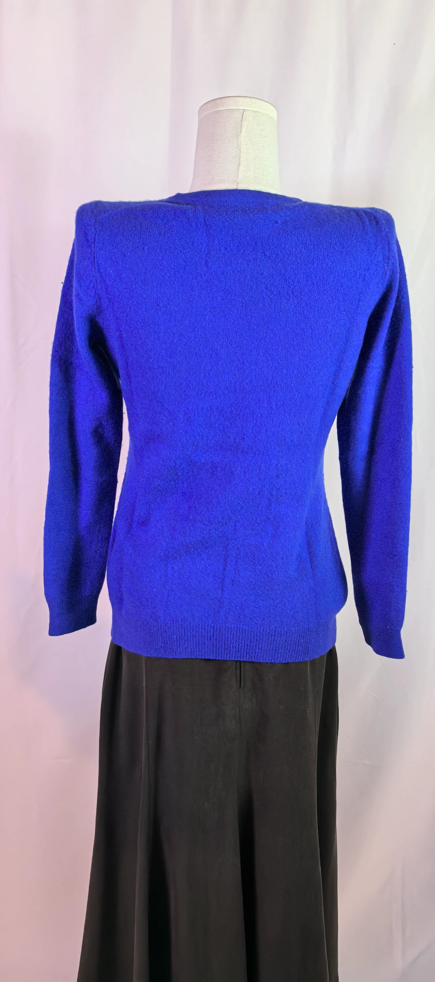 Pulover albastru roial din casmir - Charter Club