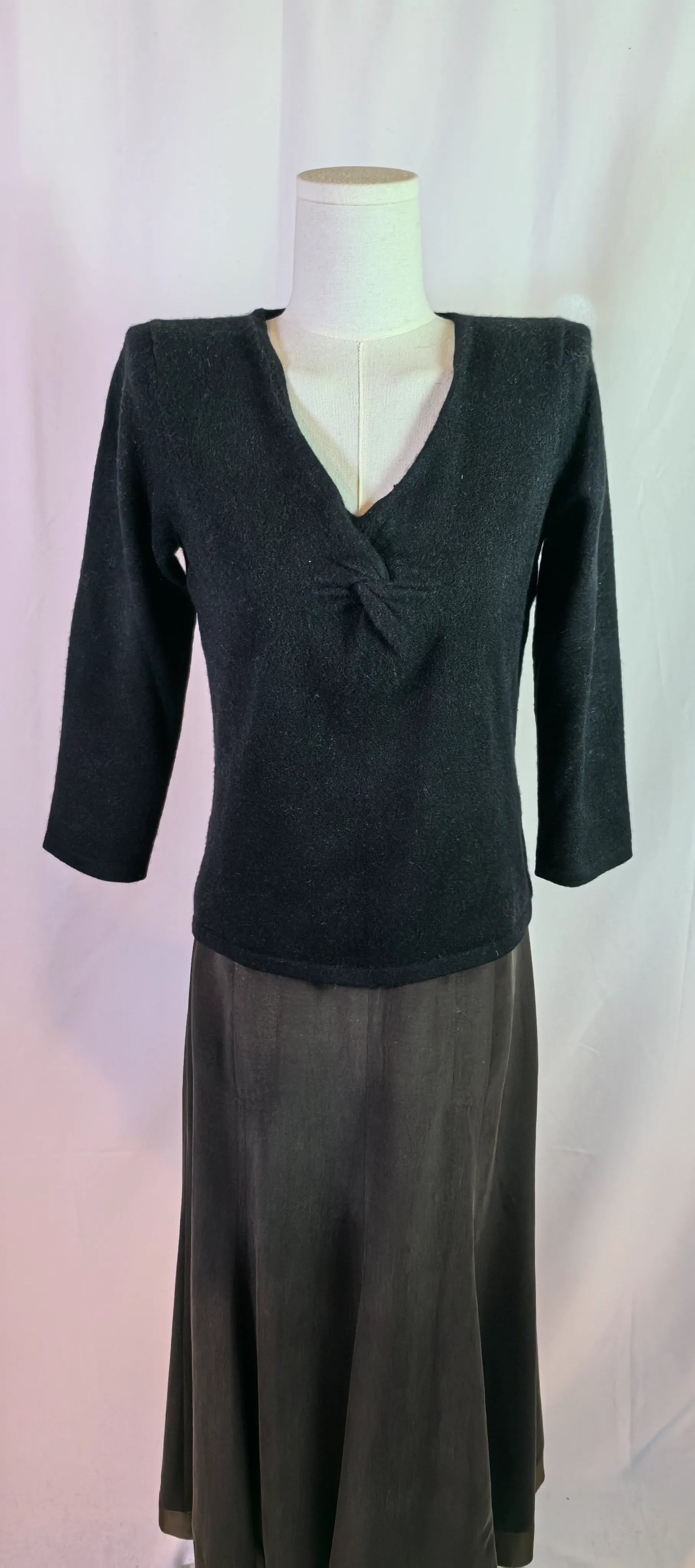 Pulover cu maneci 3/4 din casmir - Context