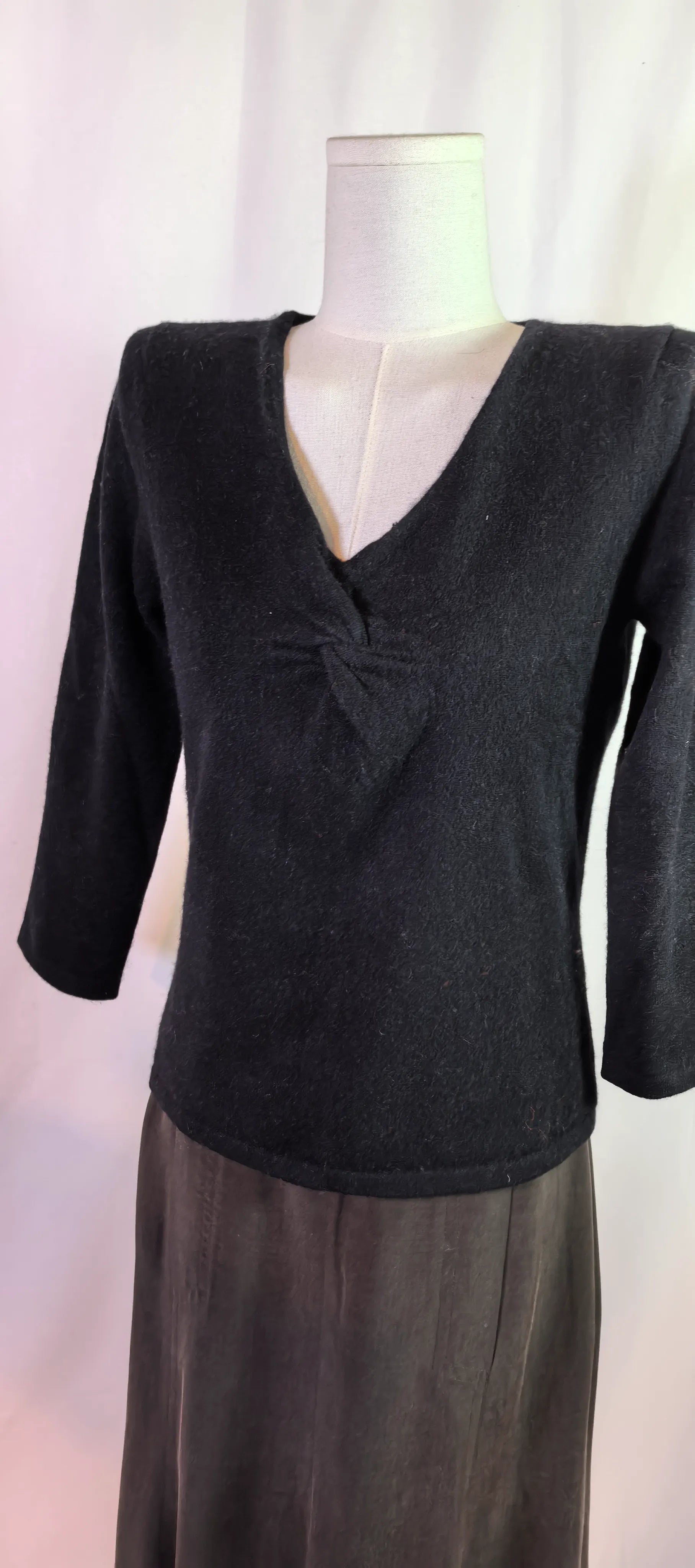 Pulover cu maneci 3/4 din casmir - Context