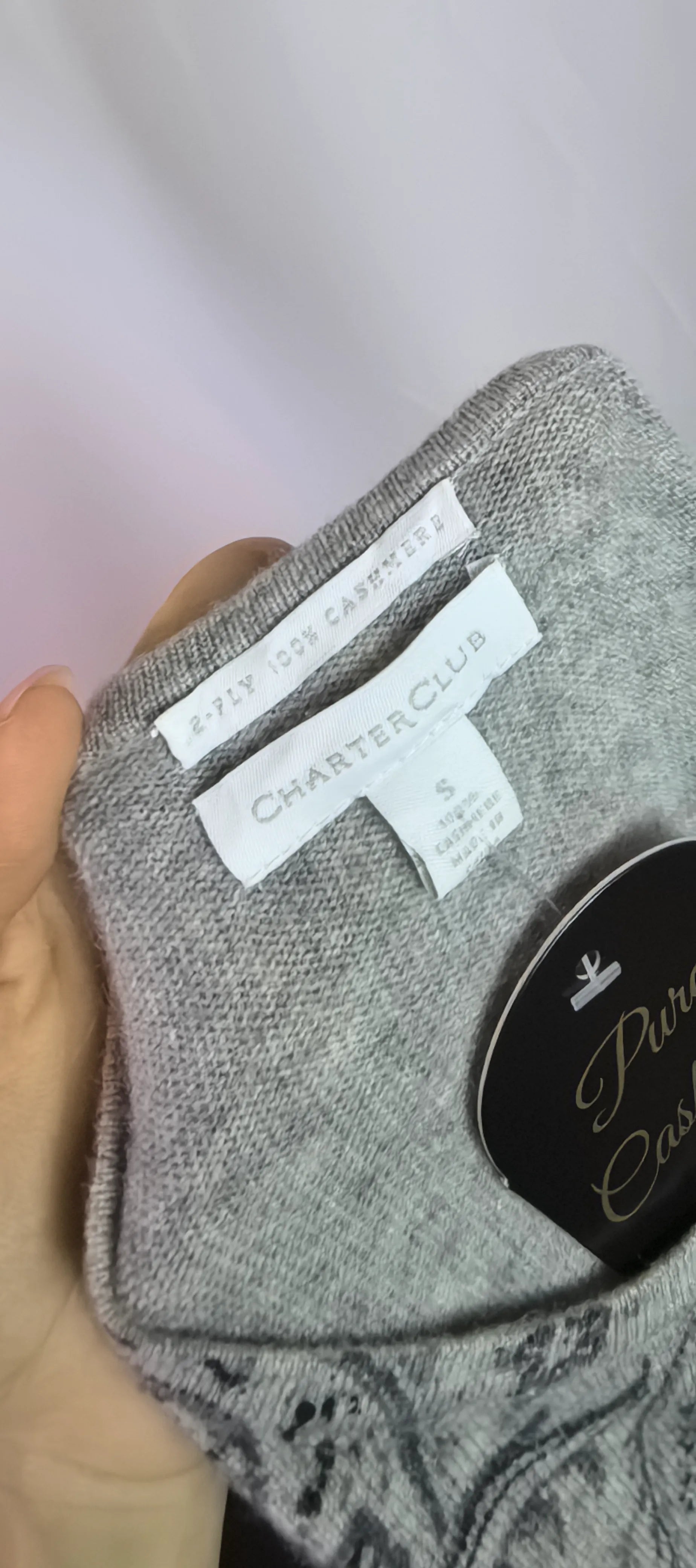 Pulover din casmir cu nasturi - Charter Club