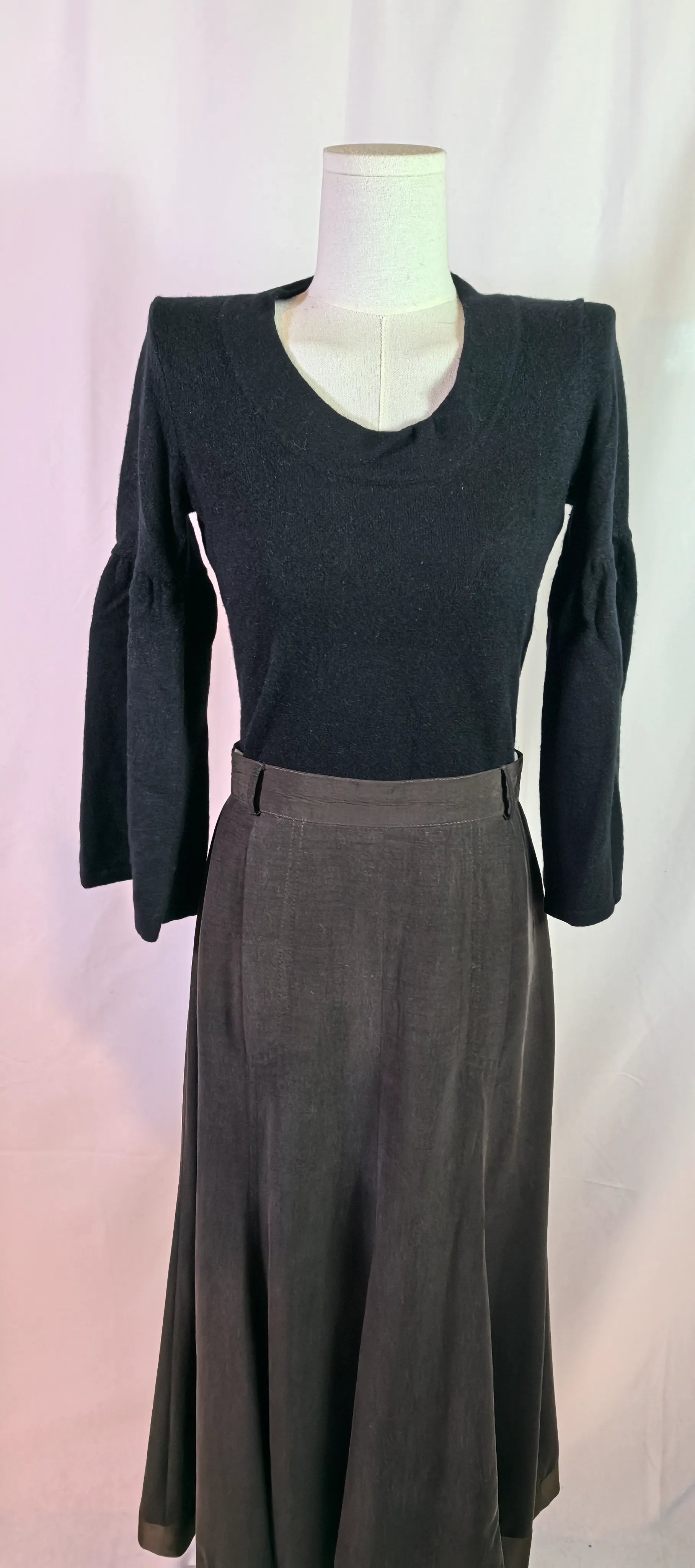 Pulover din casmir cu maneci clopot - U-knit