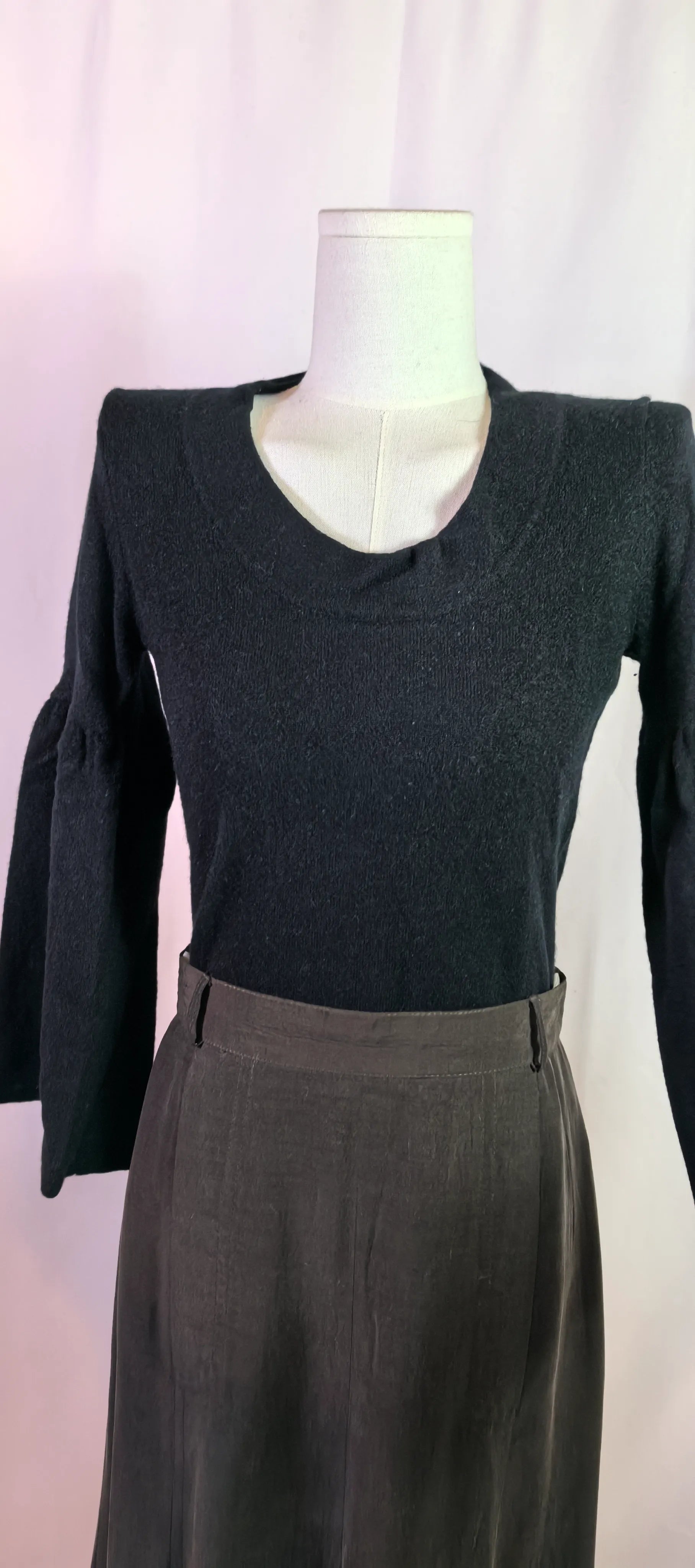 Pulover din casmir cu maneci clopot - U-knit