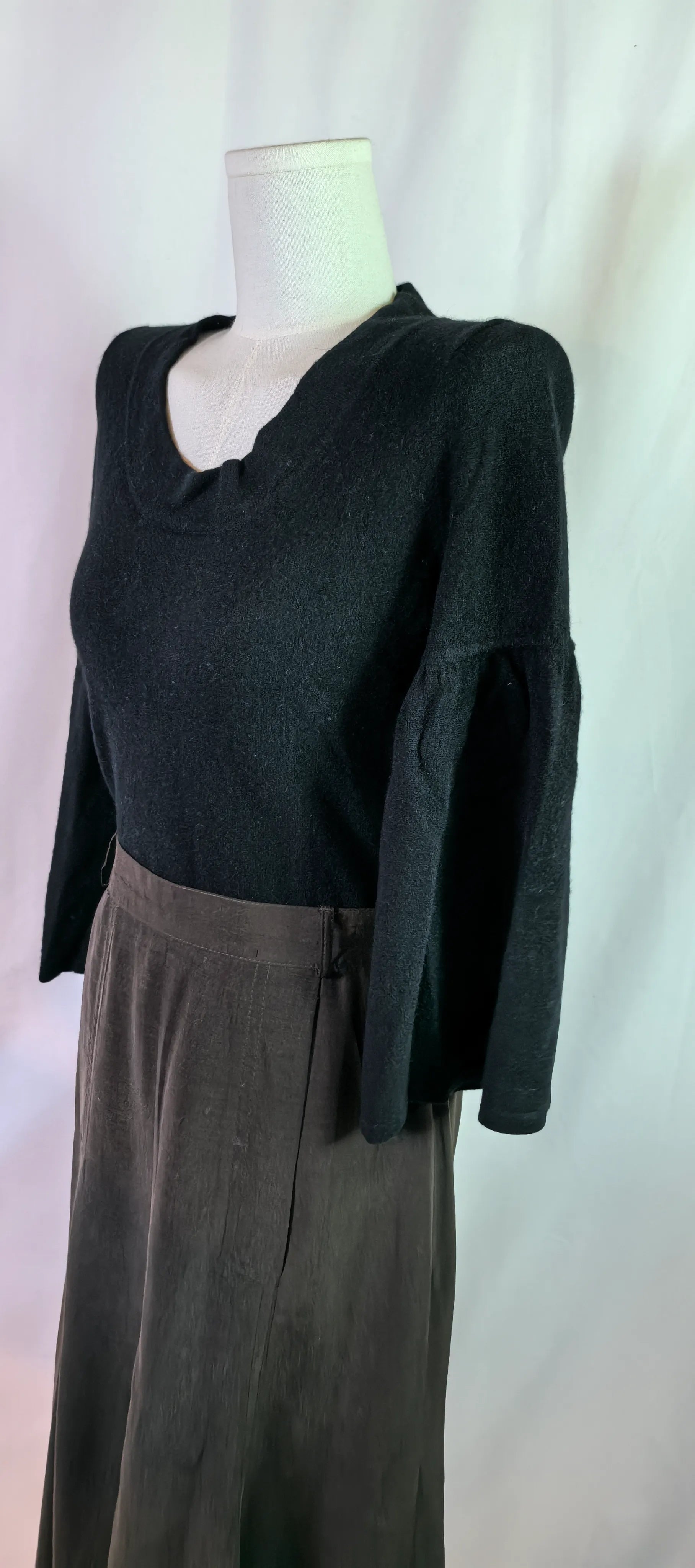 Pulover din casmir cu maneci clopot - U-knit