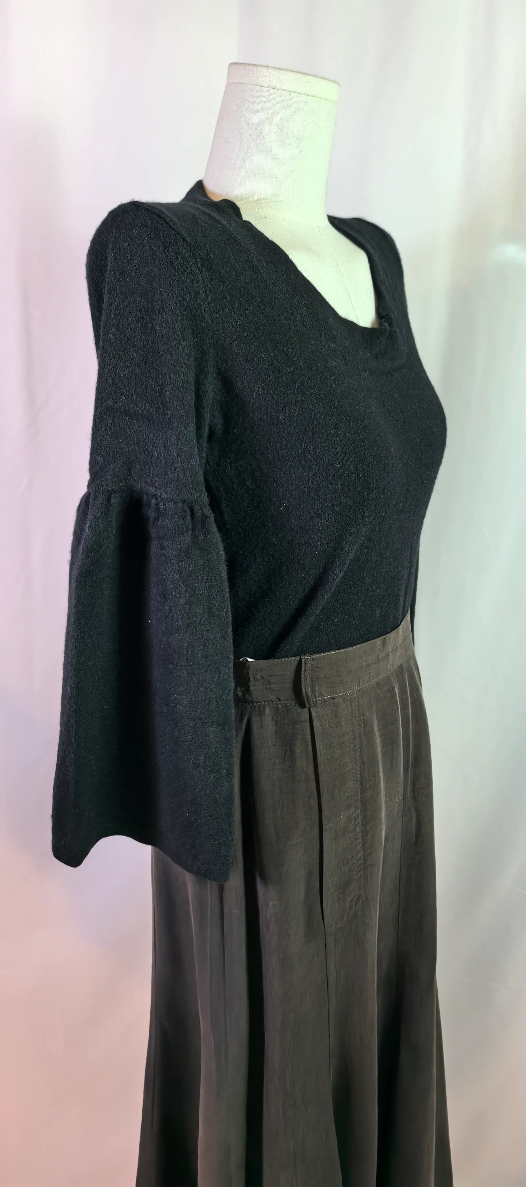 Pulover din casmir cu maneci clopot - U-knit