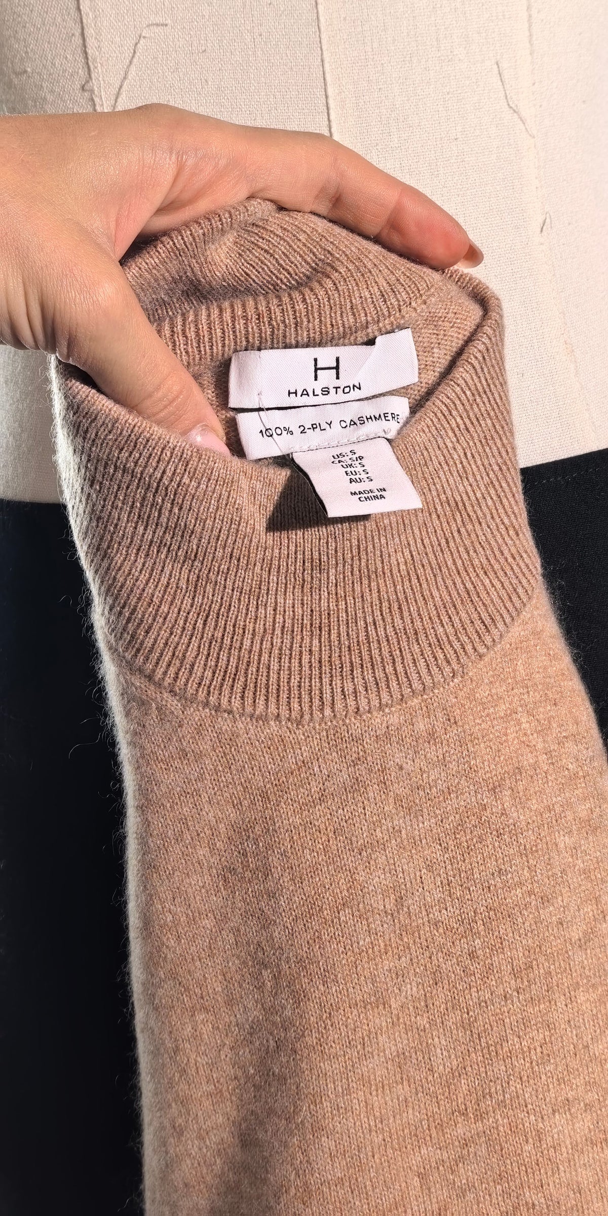 Bluza din dublu fir de casmir  - Halston