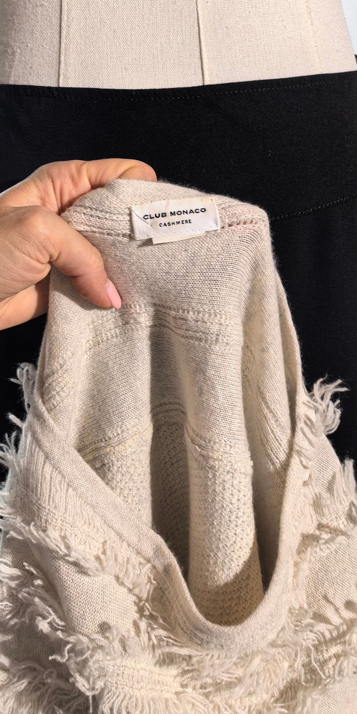 Bluza oversized din casmir gofrat - Club Monaco