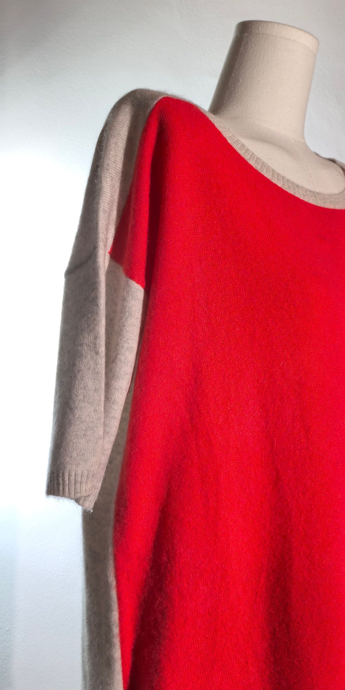 Bluza oversized din casmir - White + warren