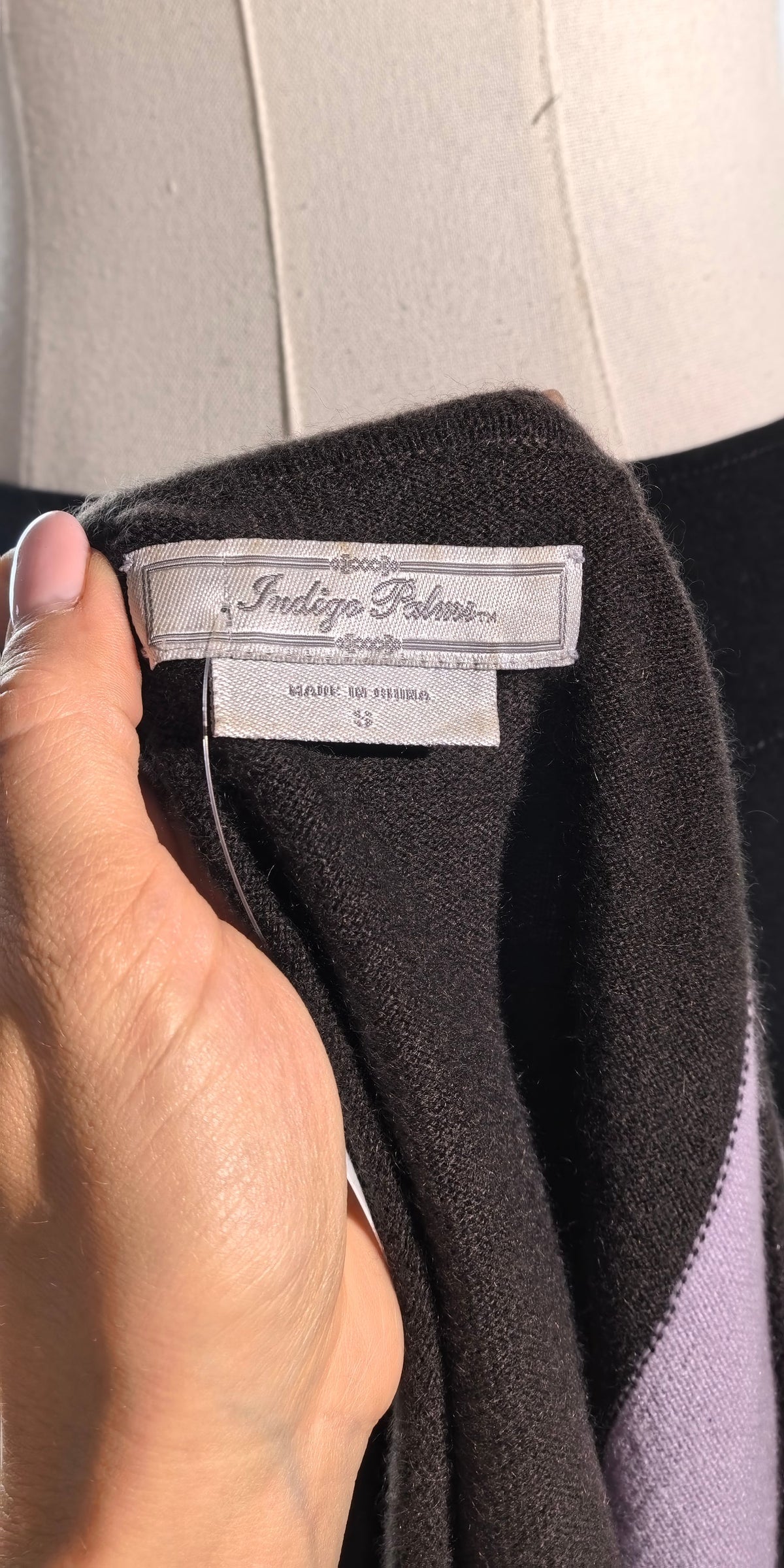 Bluza cu maneca din casmir - Indigo Palma