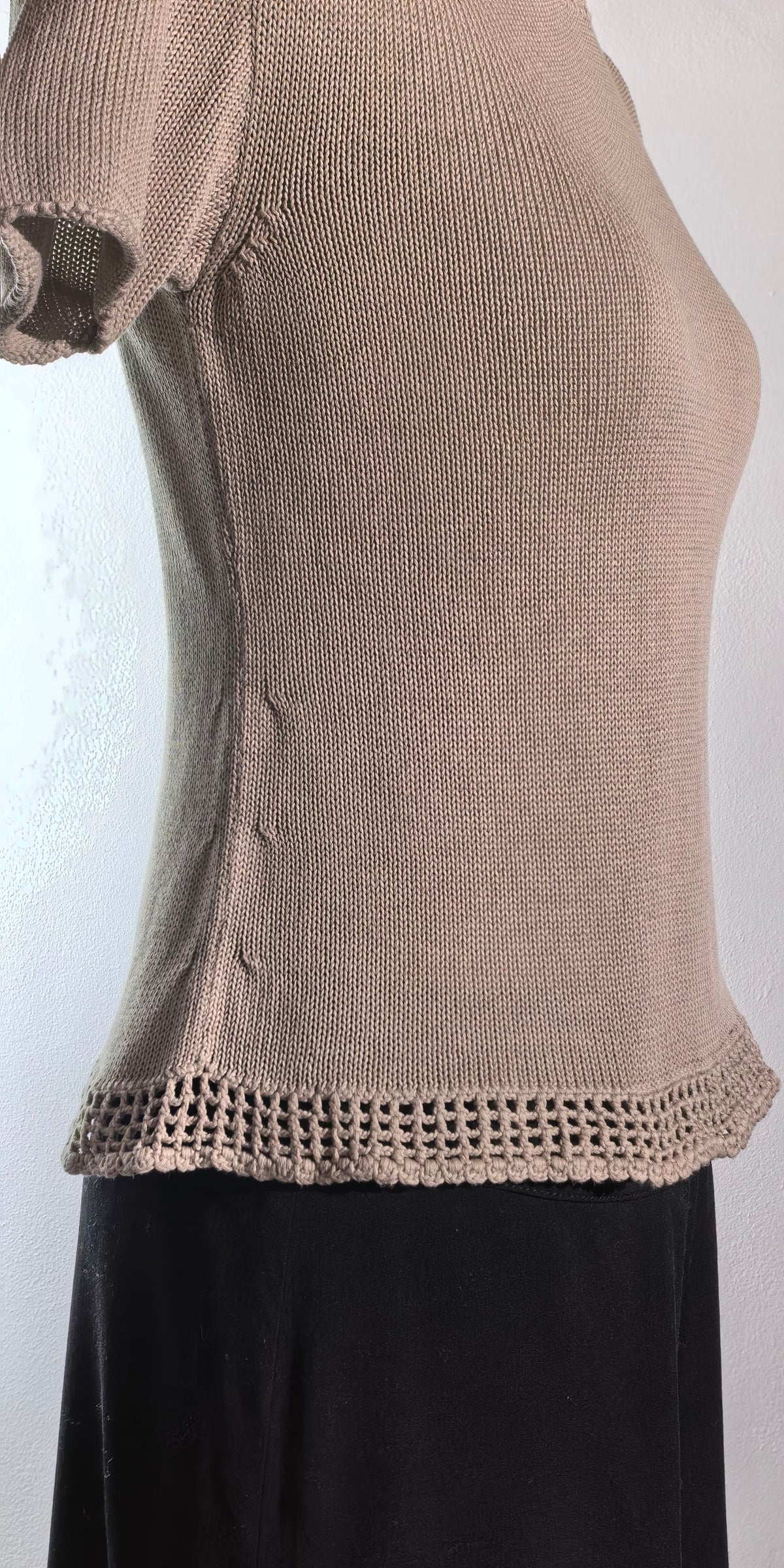 Tricou din bumbac tricotat  handmade