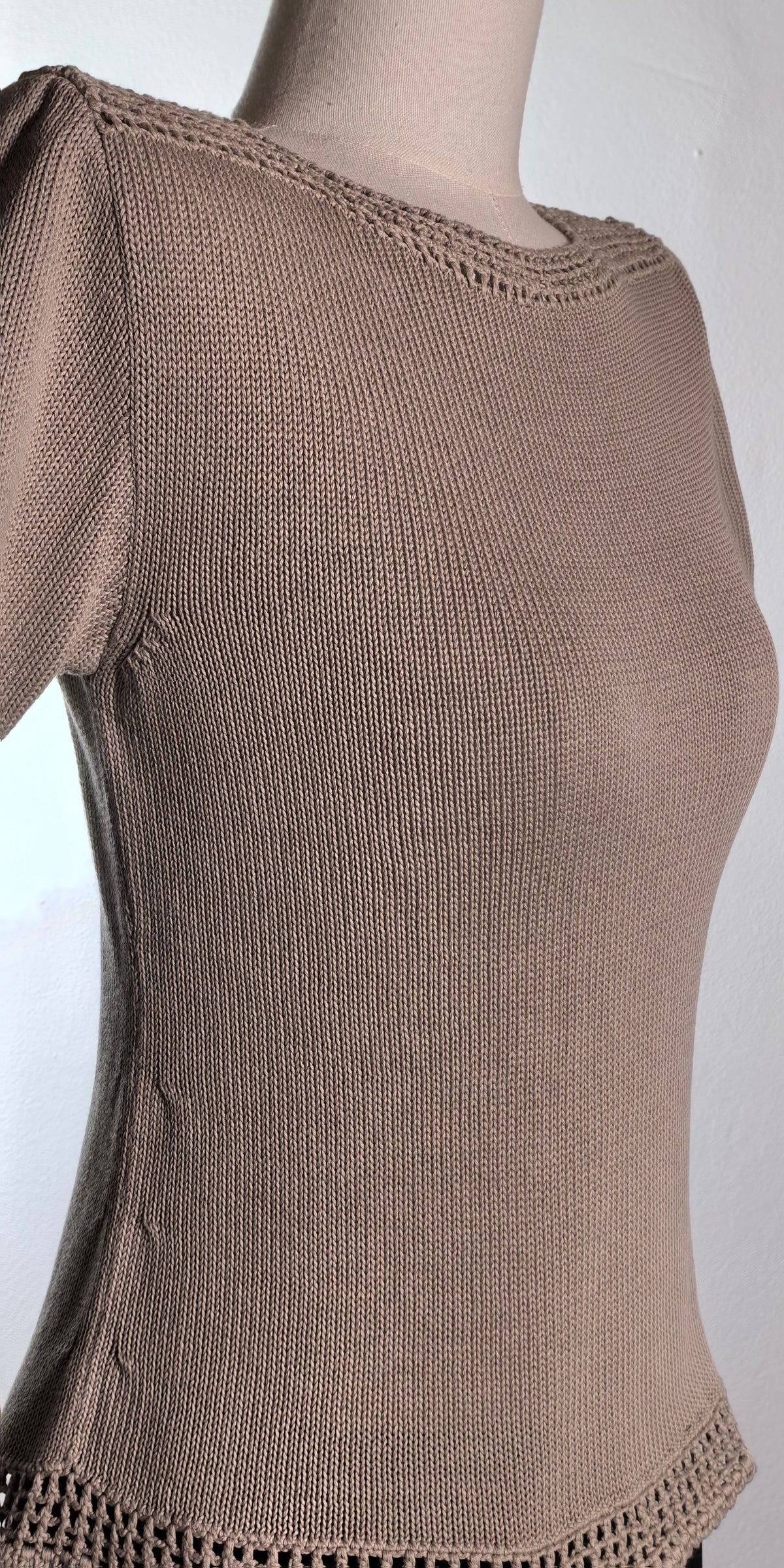 Tricou din bumbac tricotat  handmade
