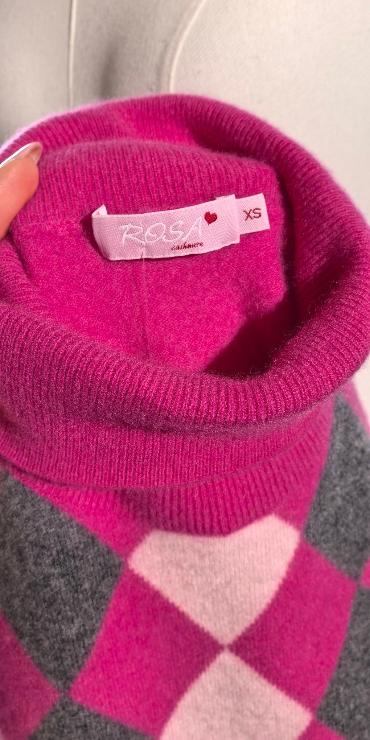Bluza din casmir fara maneci - Rosa