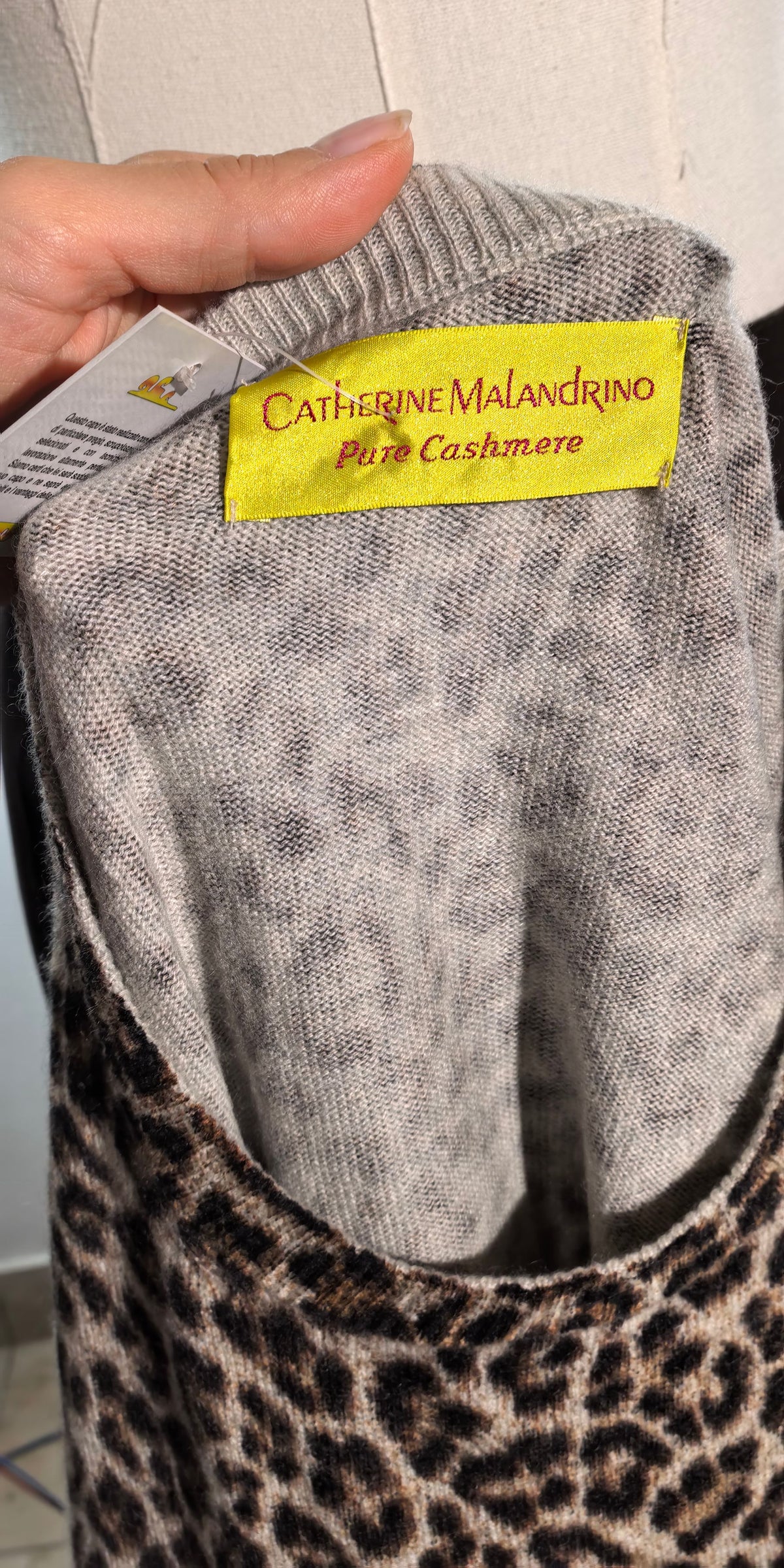 Pulover din casmir cu imprimeu  - Catherine Malandrino