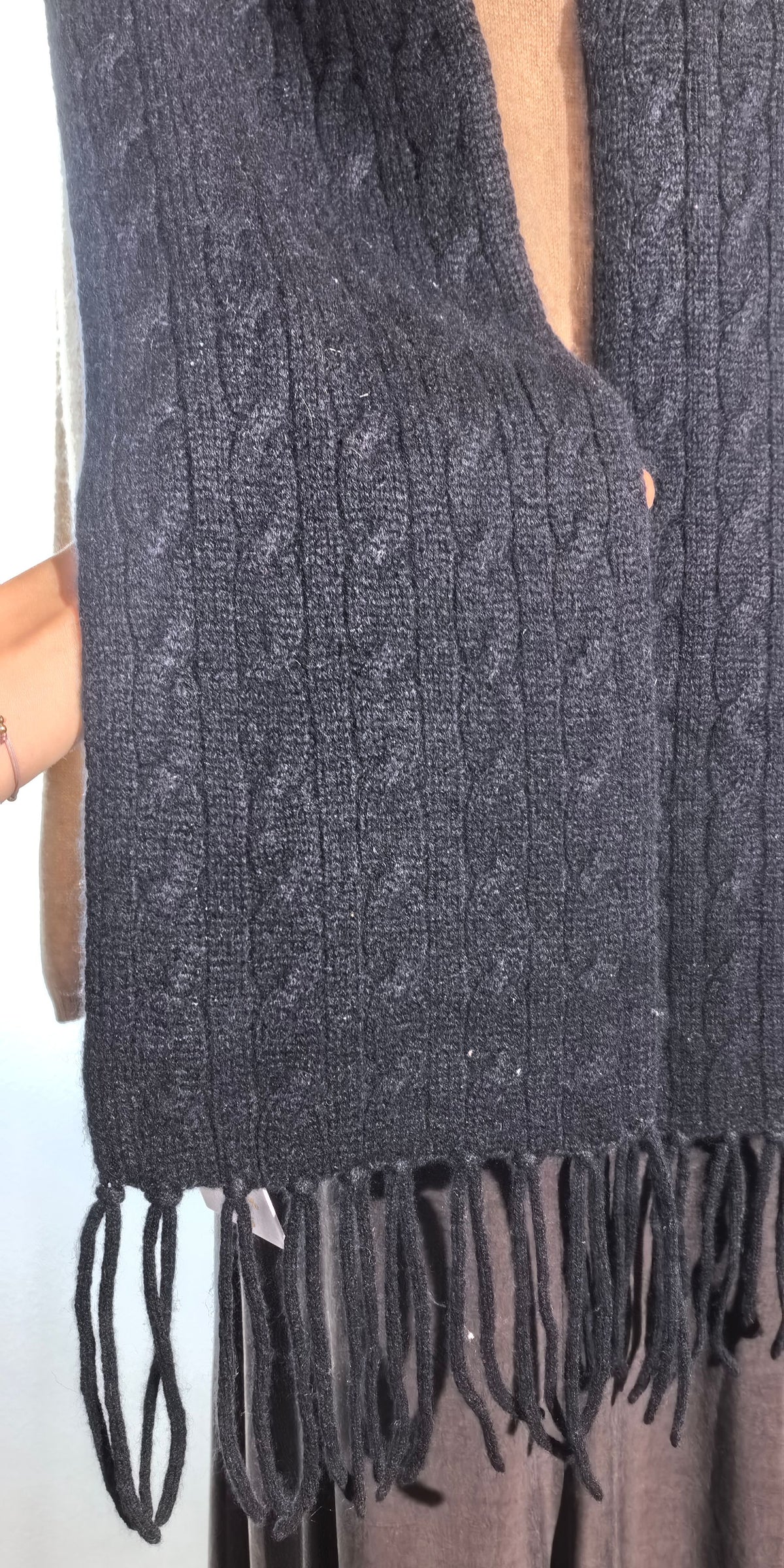 Fular cu torsade din casmir - Pure Cashmere