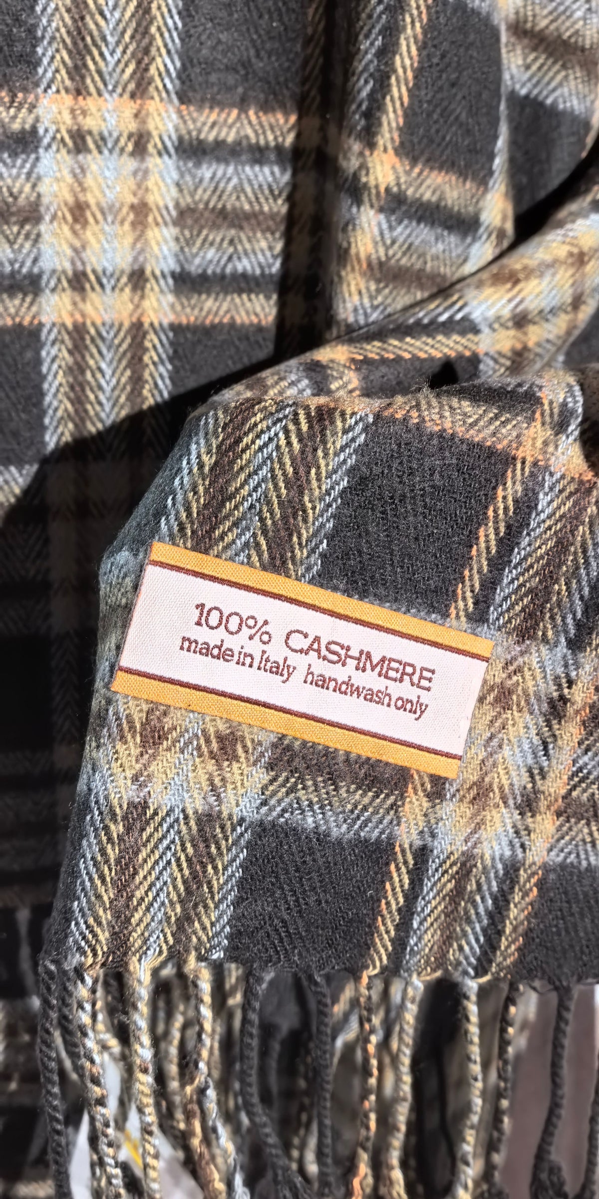 Fular tartan din casmir - Made in Italy