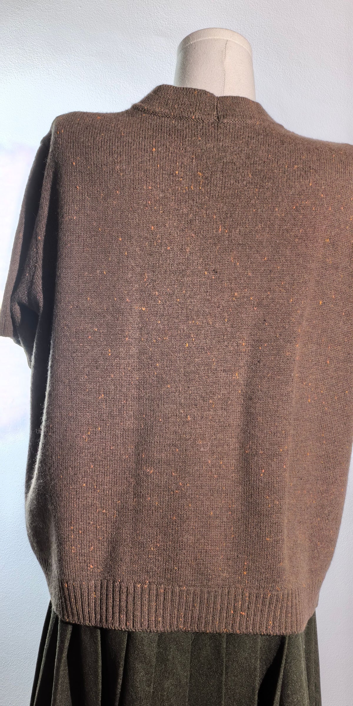 Bluza  din blend de lana cu maneca scurta