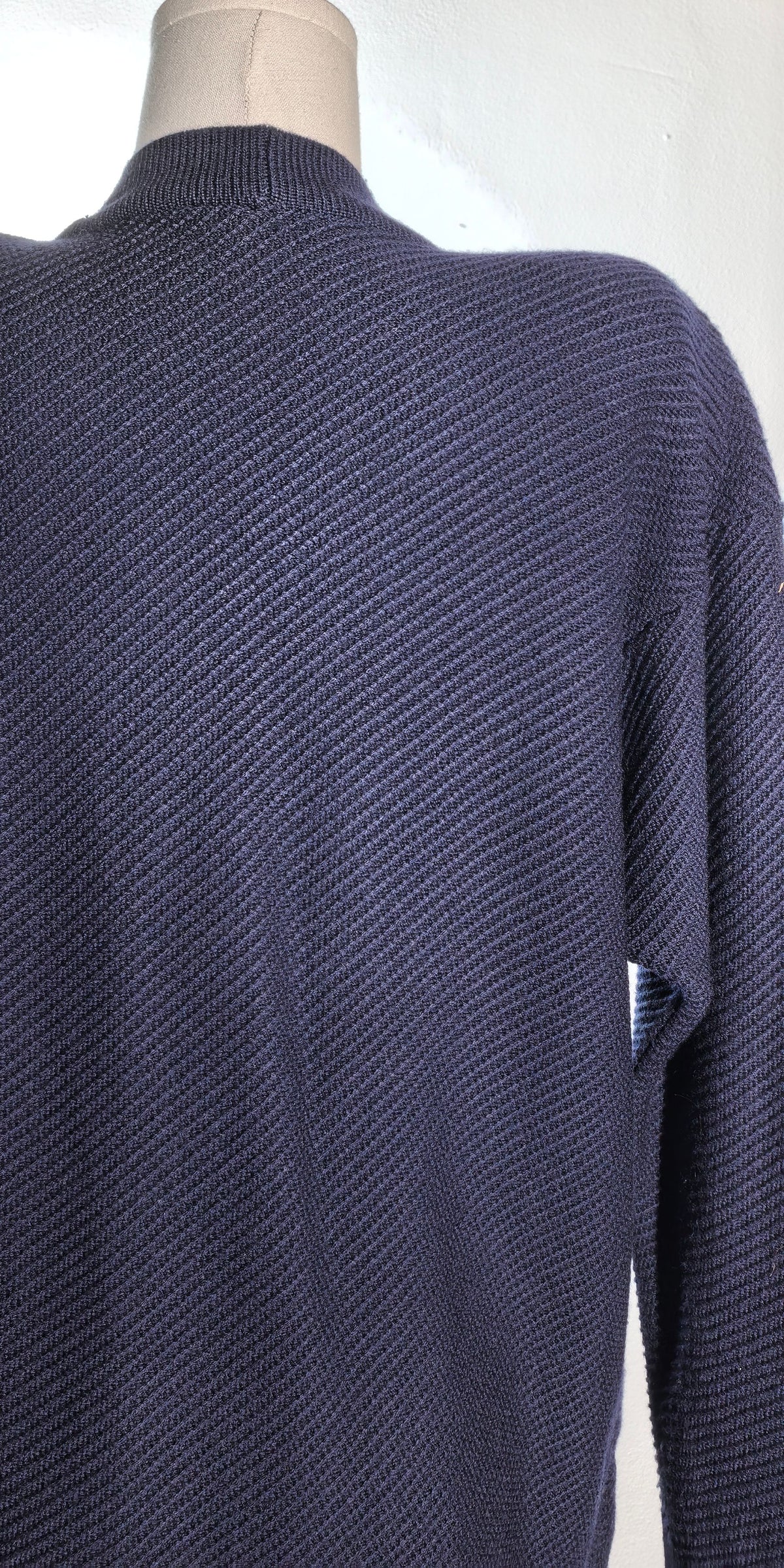 Cardigan amplu din merino extra fin - Blue Berry