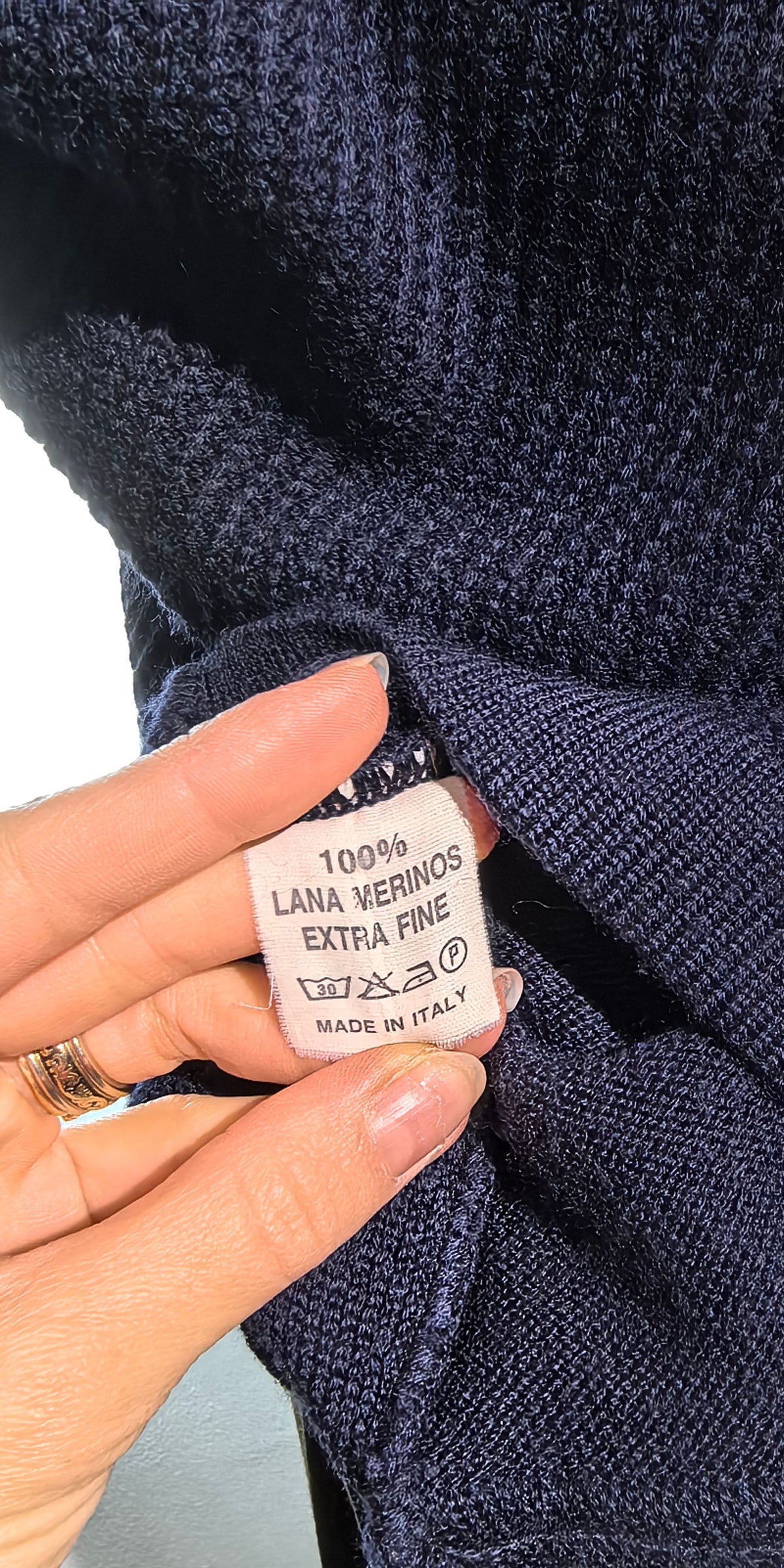 Cardigan amplu din merino extra fin - Blue Berry