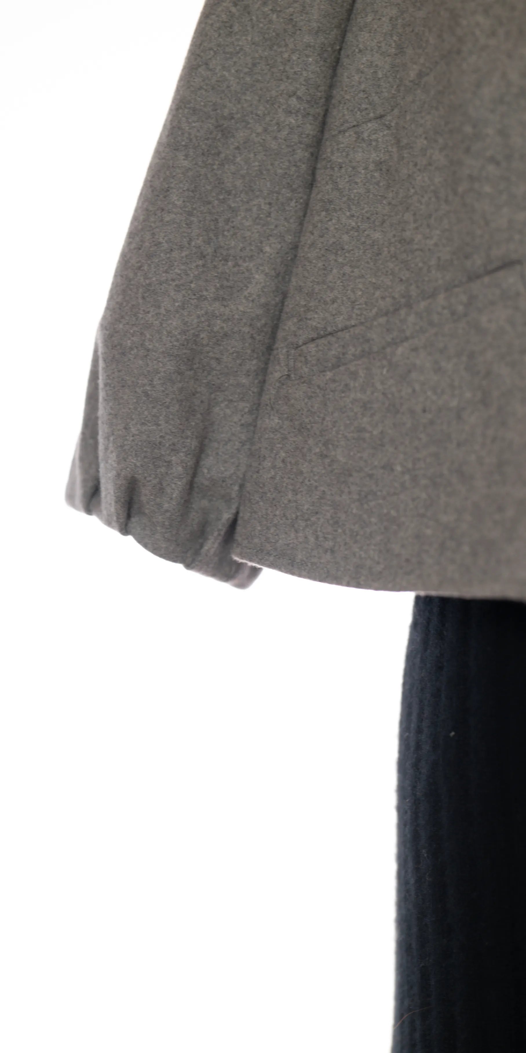 Blazer cu maneca 3/4 din lana - Peppercorn