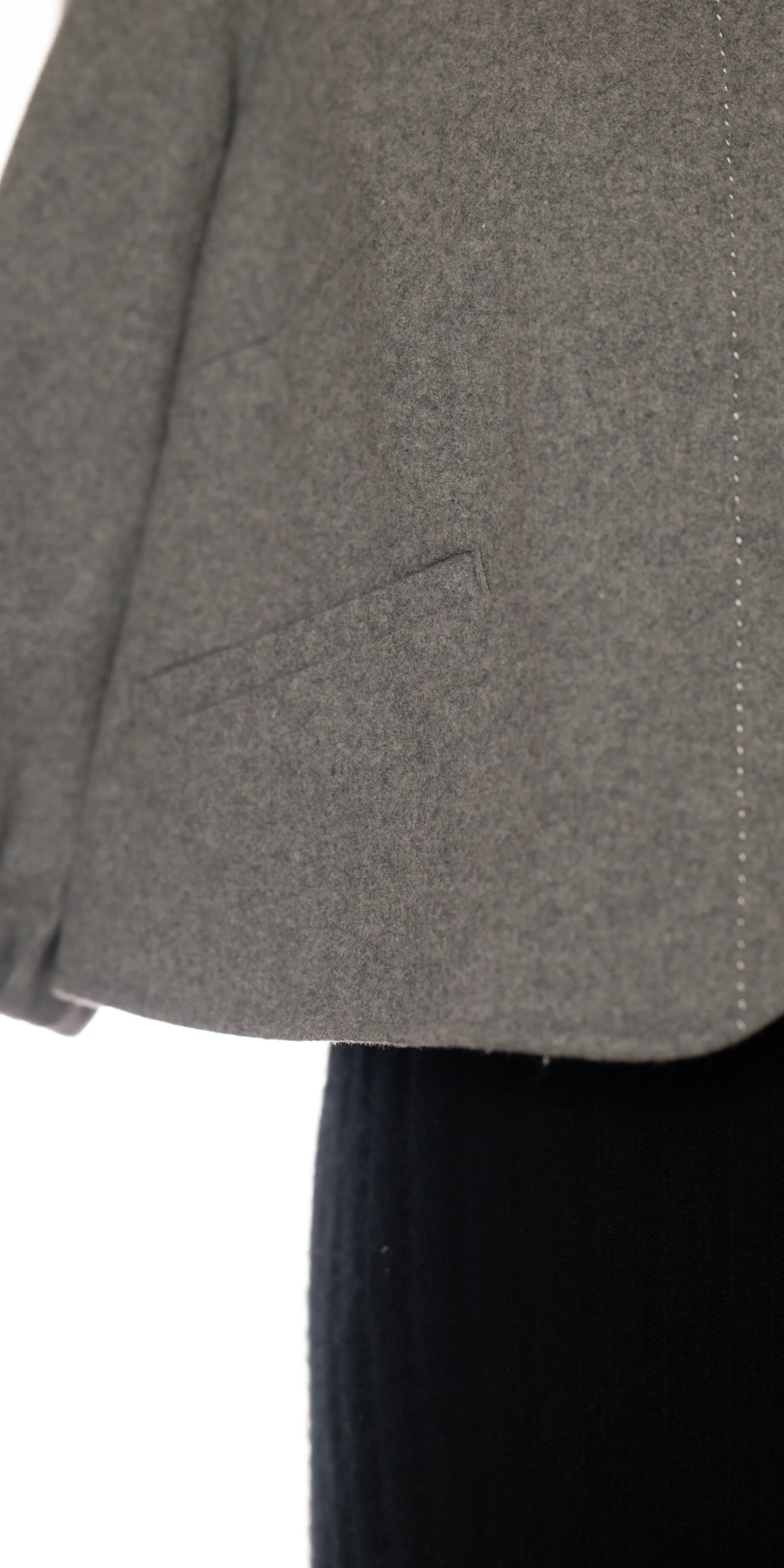 Blazer cu maneca 3/4 din lana - Peppercorn