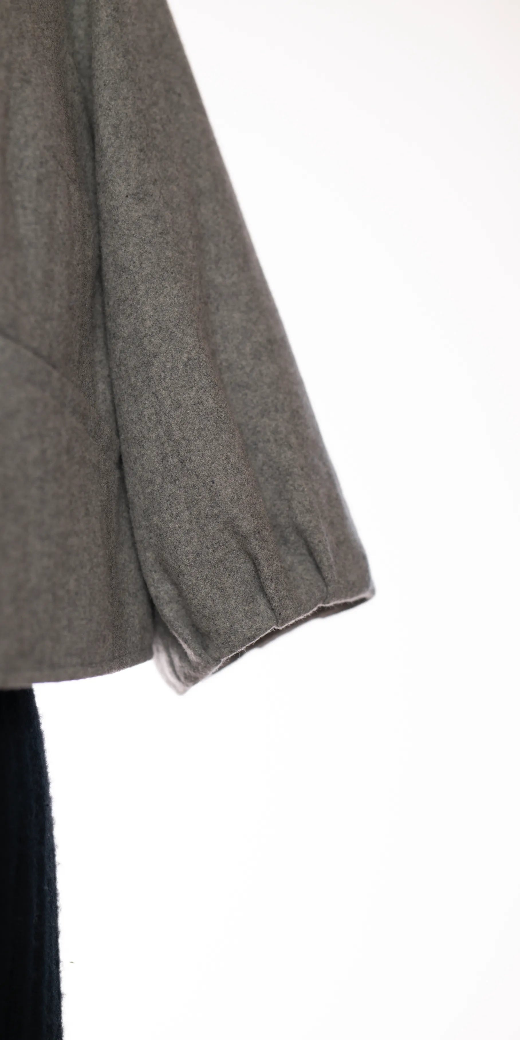 Blazer cu maneca 3/4 din lana - Peppercorn