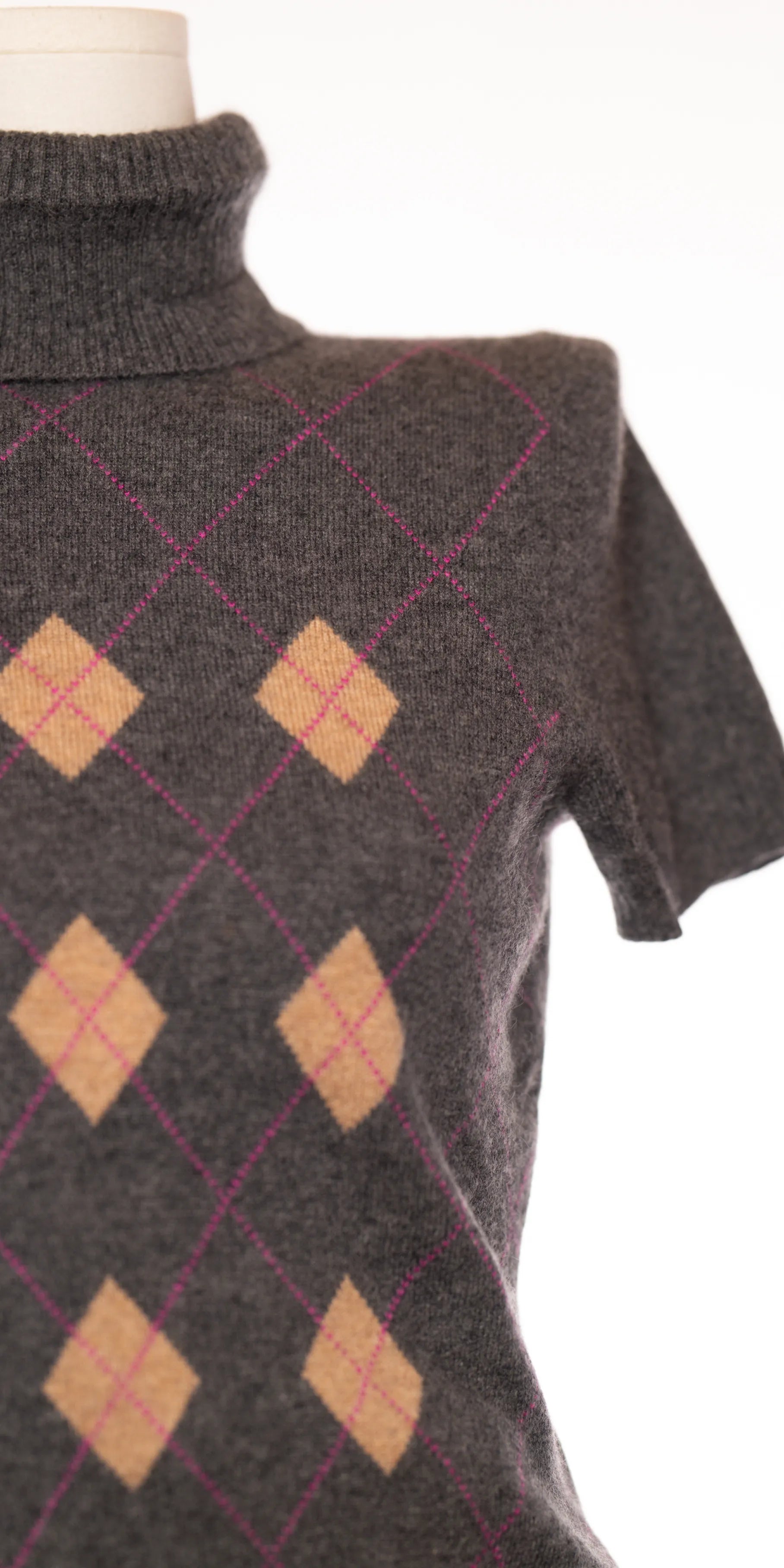Bluza cu maneca scurta din casmir - Tweeds
