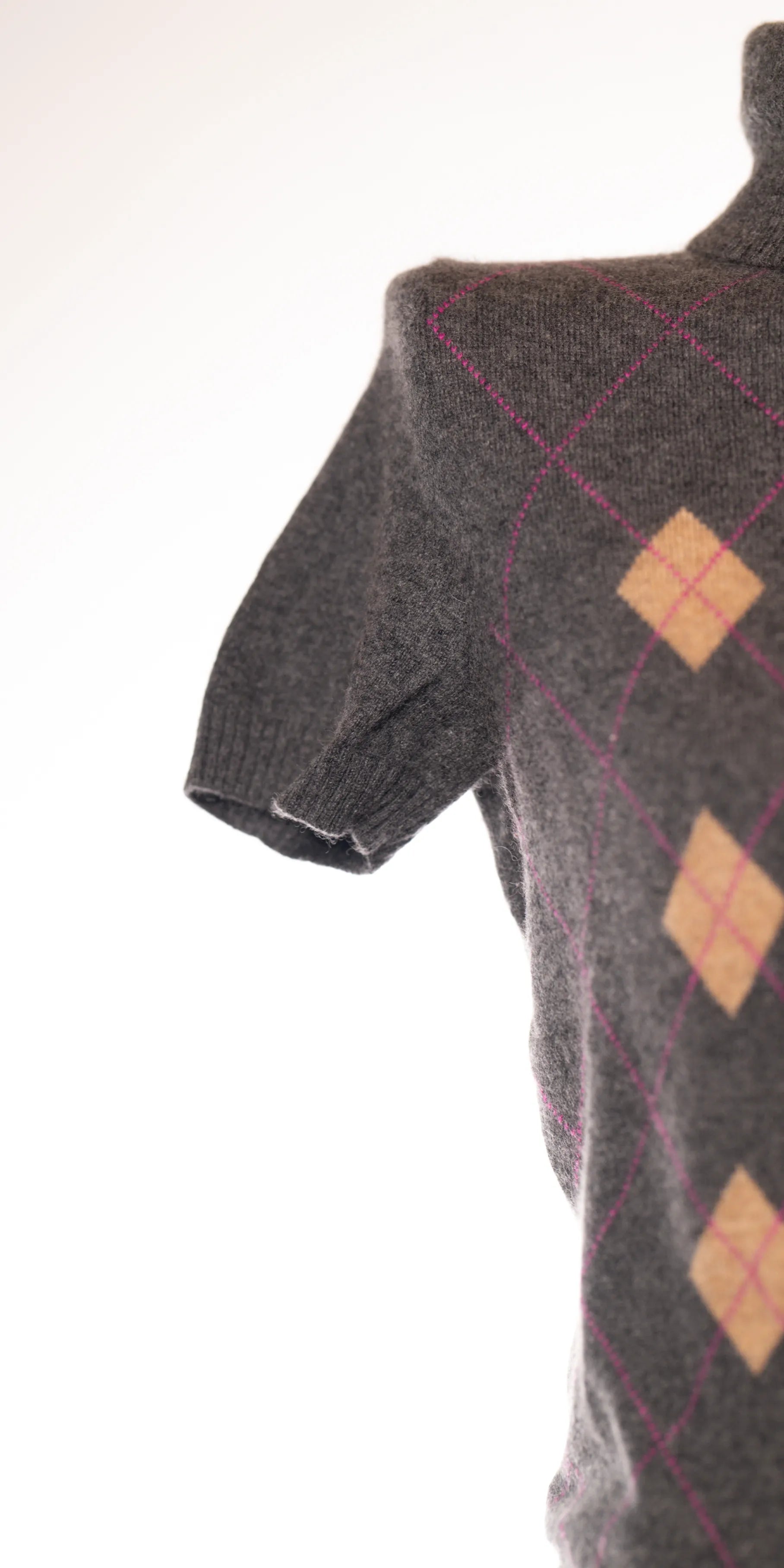 Bluza cu maneca scurta din casmir - Tweeds