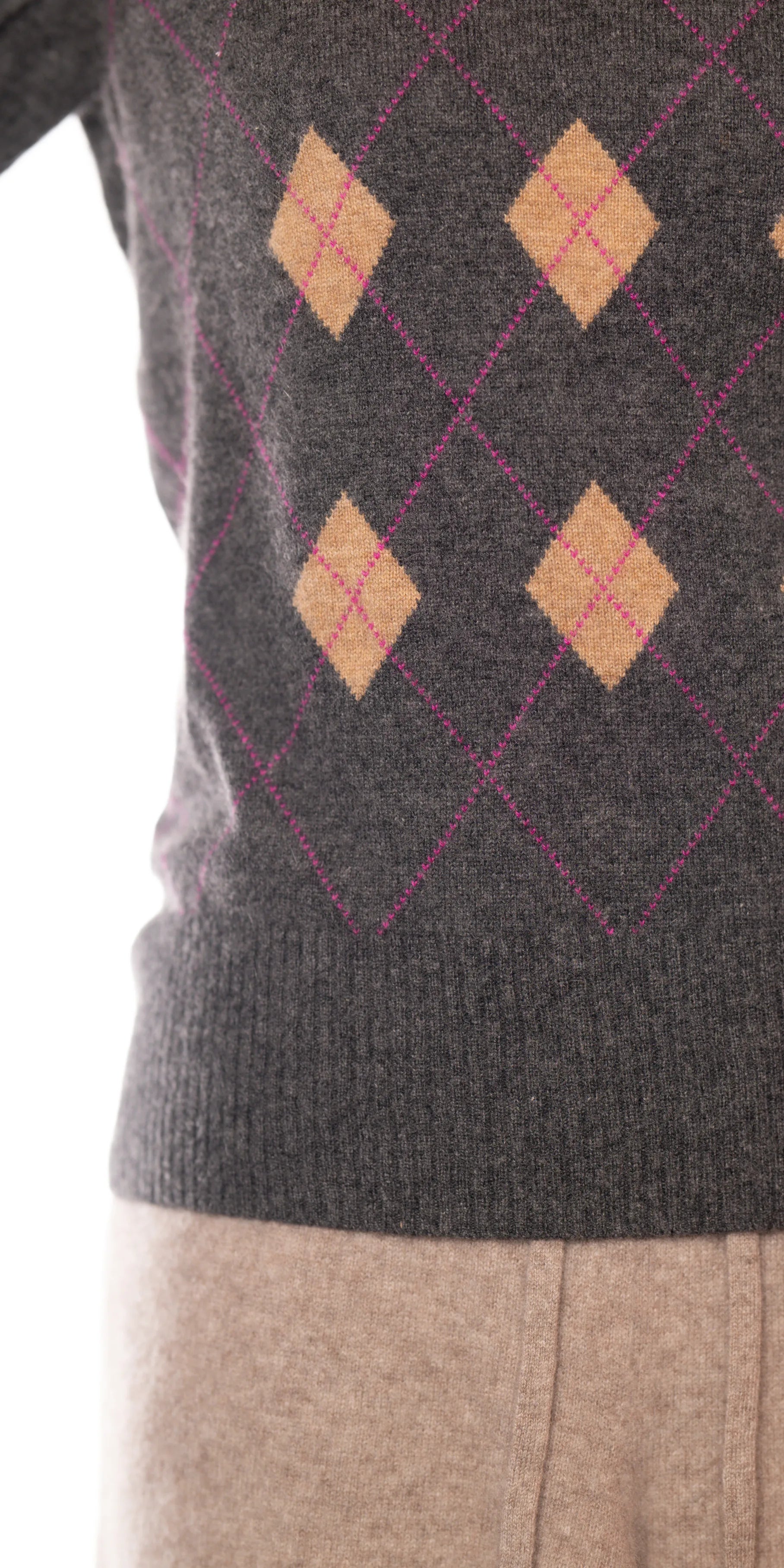 Bluza cu maneca scurta din casmir - Tweeds