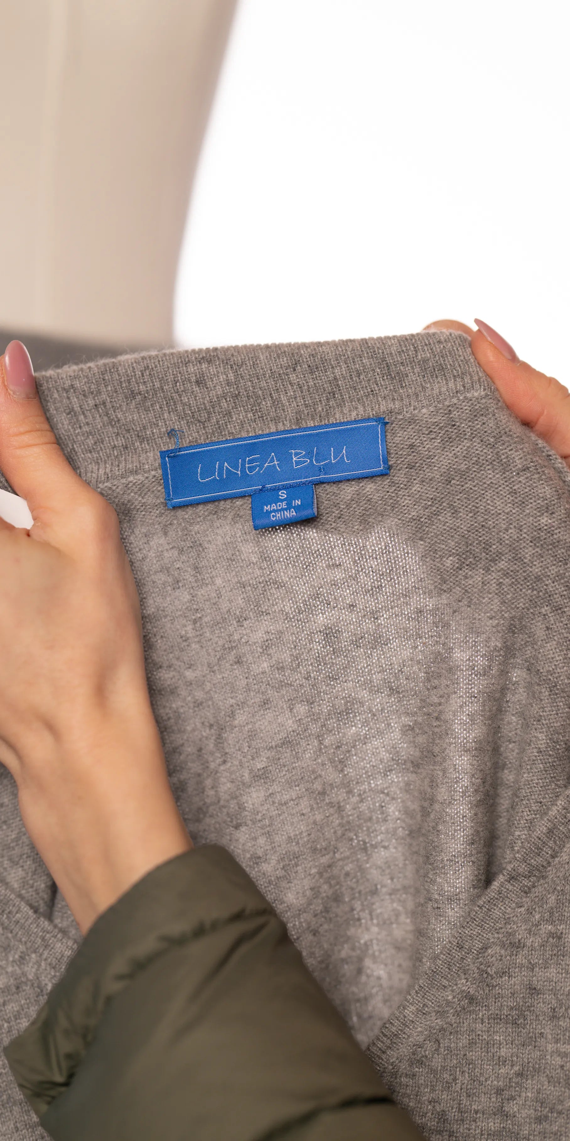Cardigan din casmir aerat - Linea Blu