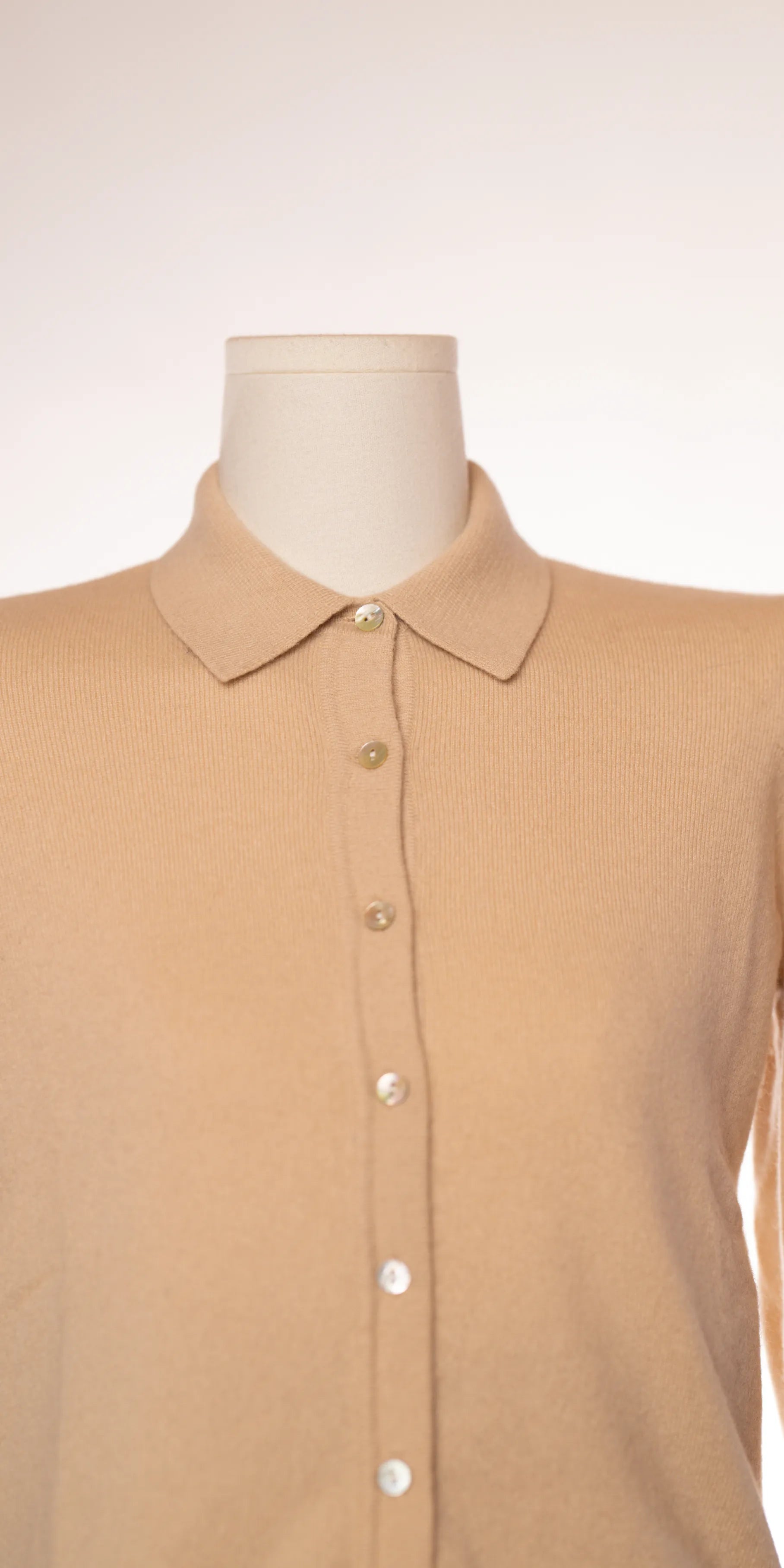 Cardigan din casmir cu guler - Precious Fiber