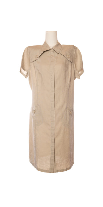 Rochie din in cu nasturi functionali - Biaggini