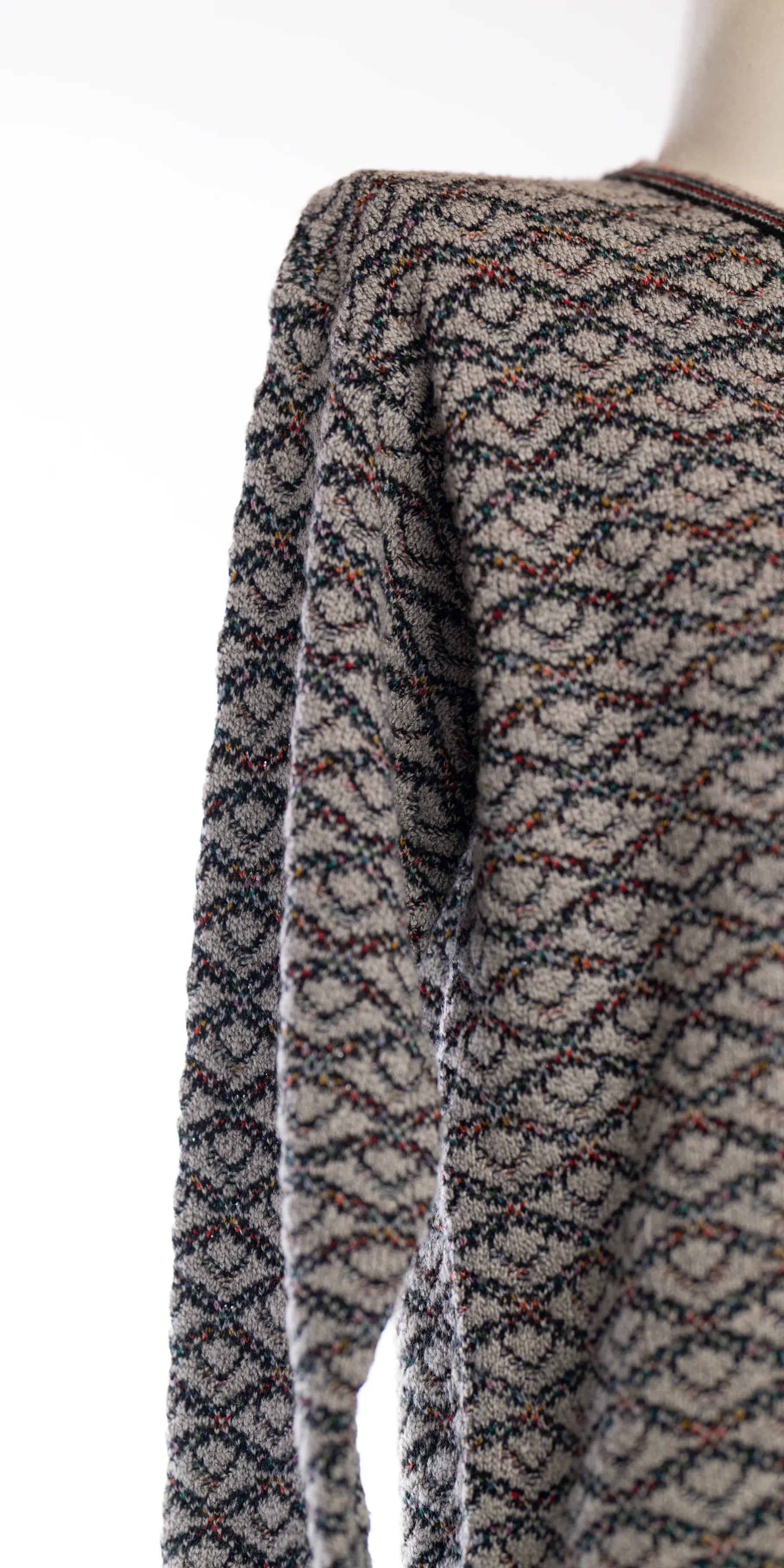 Cardigan multicolor din blend de lana