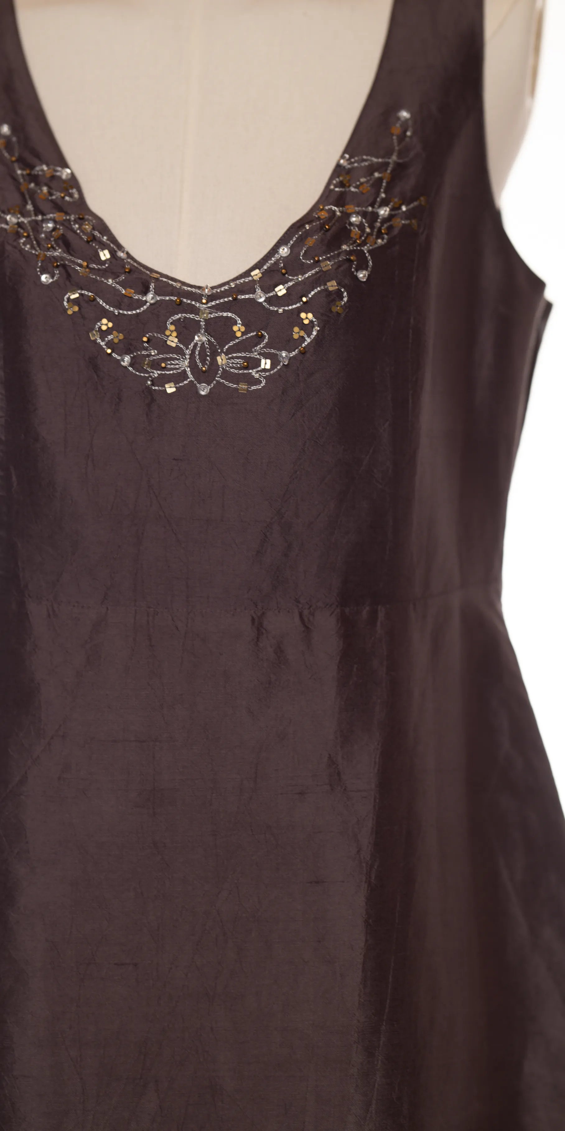 Rochie din matase naturala cu margele - Max&Co