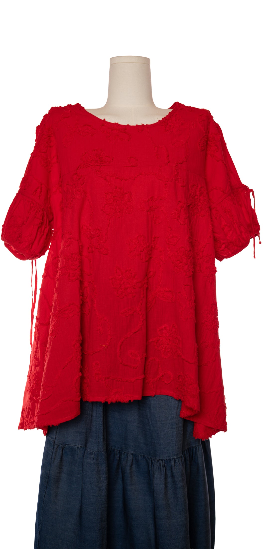 Bluza asimetrica cu detalii 3D