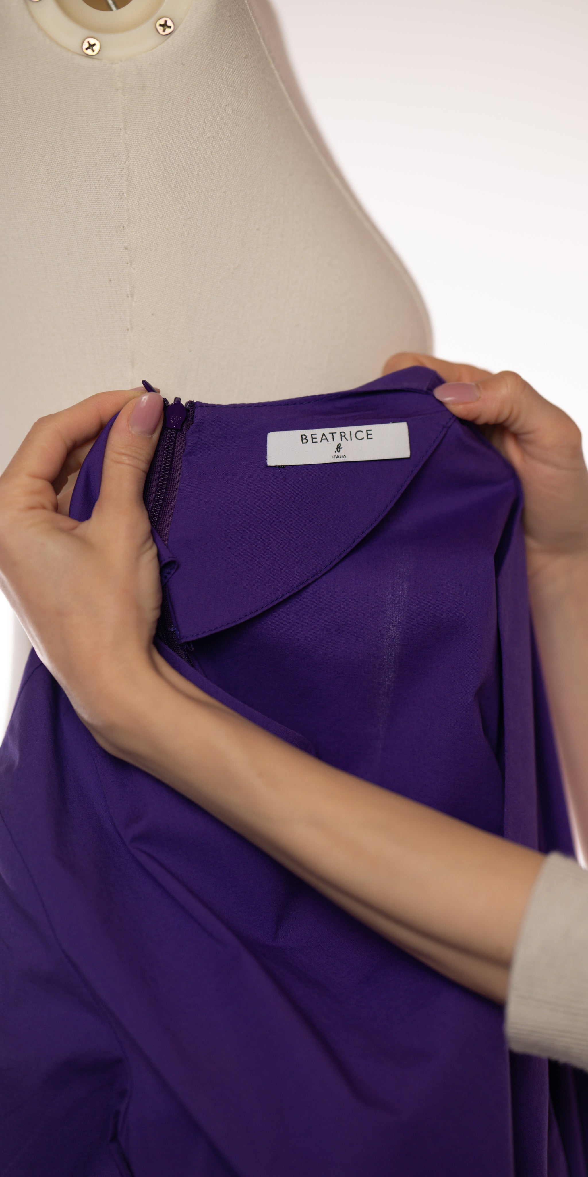 Rochie luxury din  bumbac poplin - Beatrice Italy