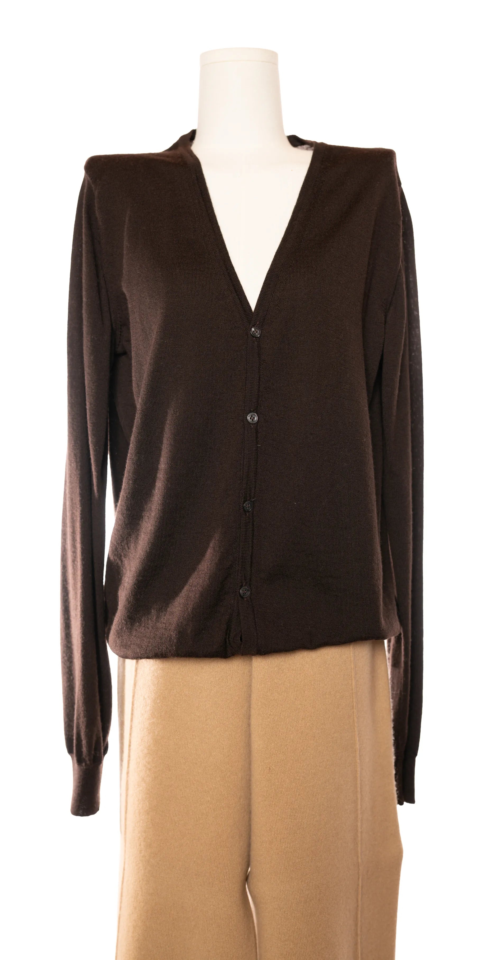 Cardigan din merino fin si aerat