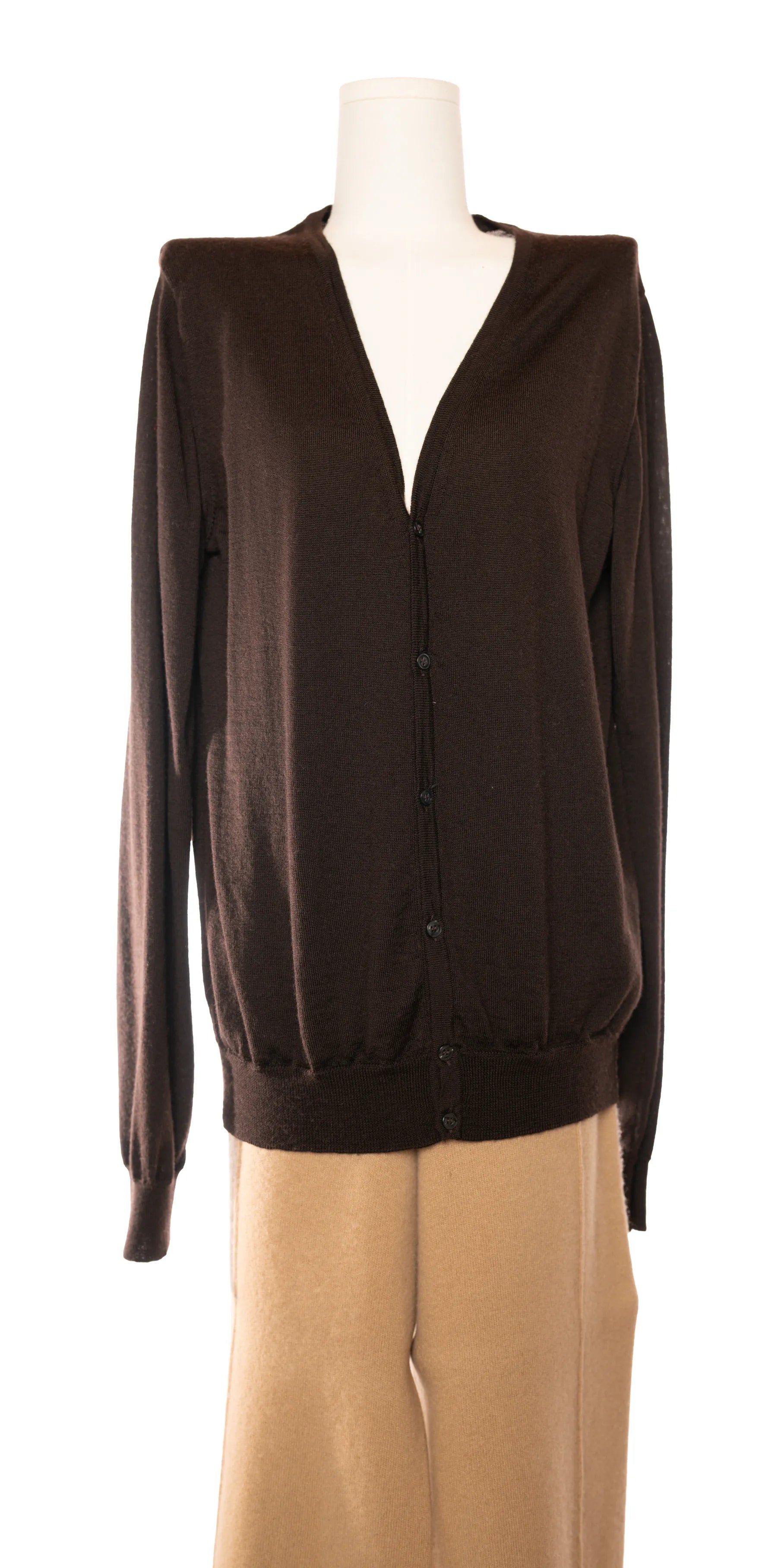 Cardigan din merino fin si aerat