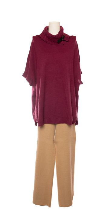 Bluza oversized cu maneci fluture din casmir