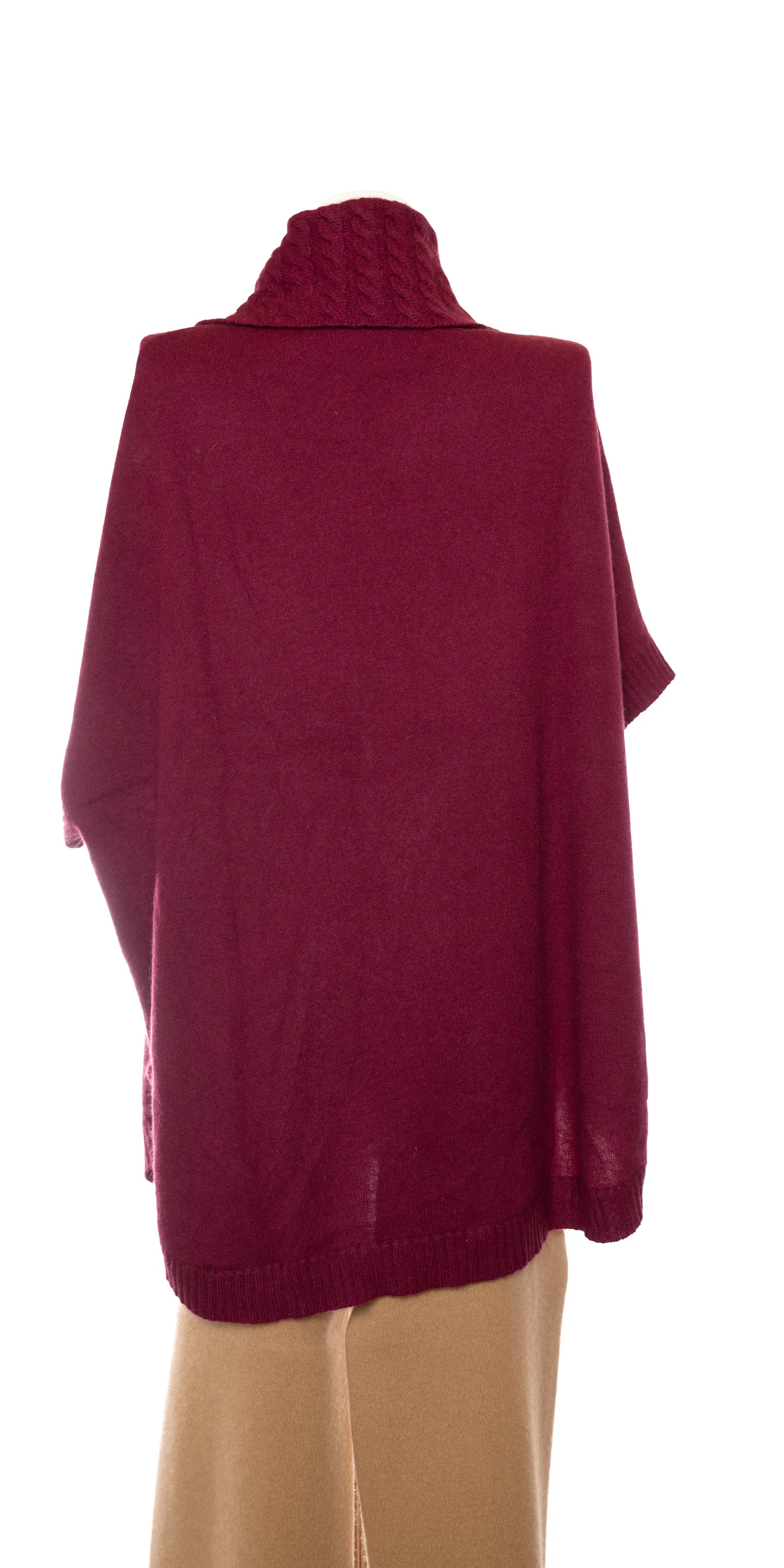 Bluza oversized cu maneci fluture din casmir